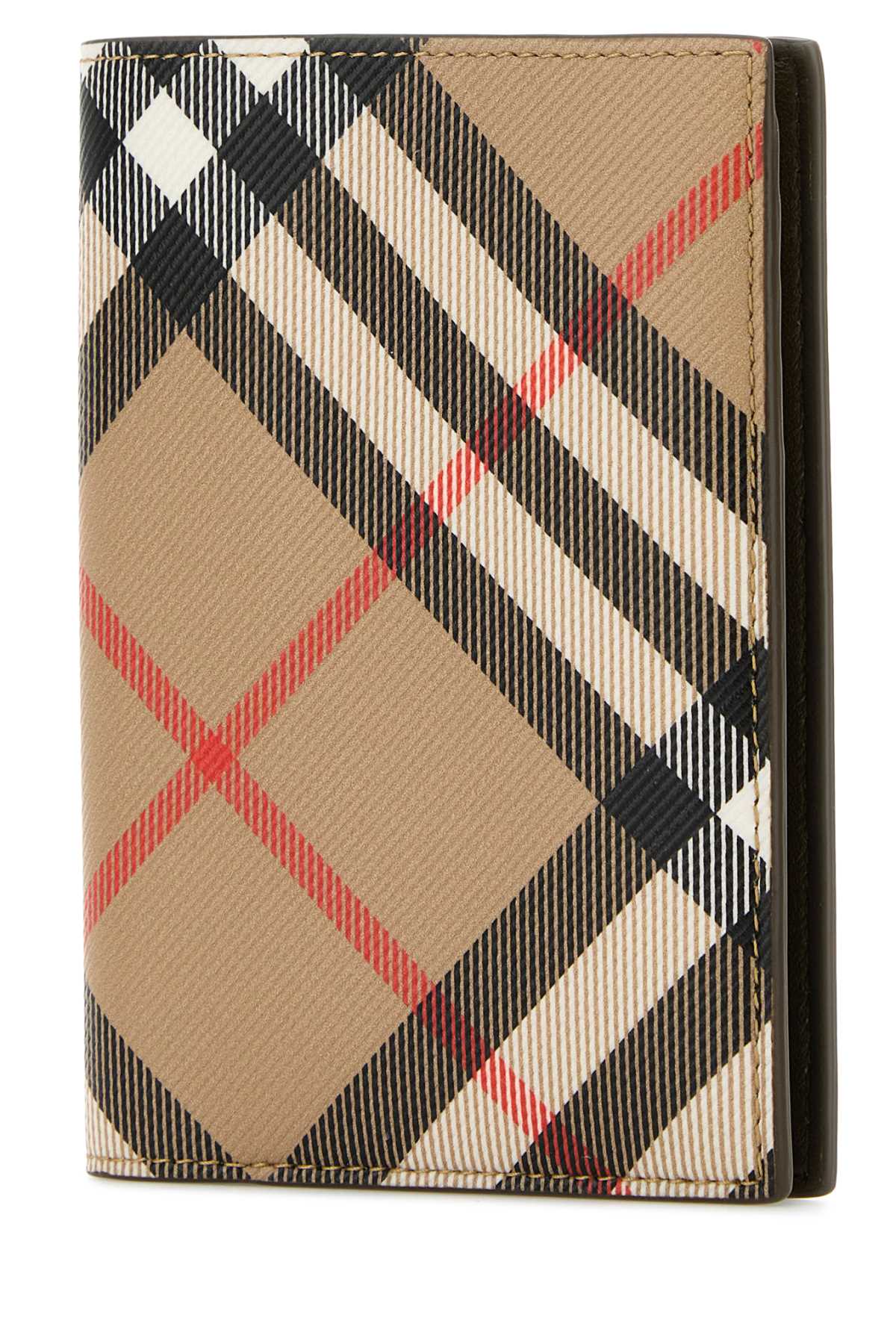 Shop Burberry Printed E-canvas Passport Holder In Sand