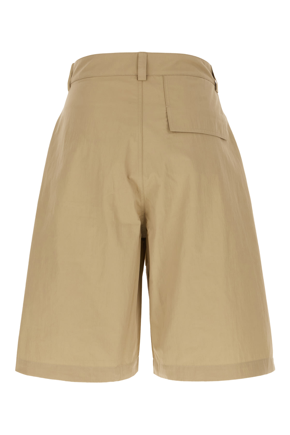 Shop Studio Nicholson Beige Cotton Blend Bermuda Shorts In Sand