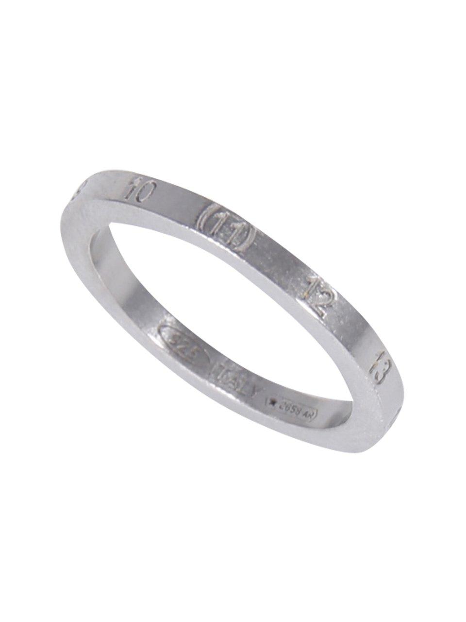Shop Maison Margiela Numbers Engraved Ring In 951