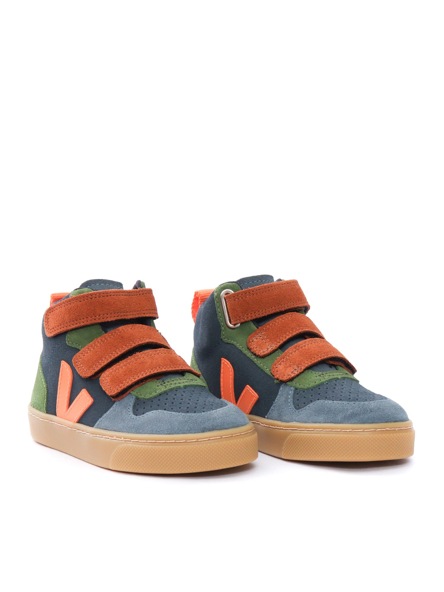 Veja Small V-10 Suede Sneaker In Multi