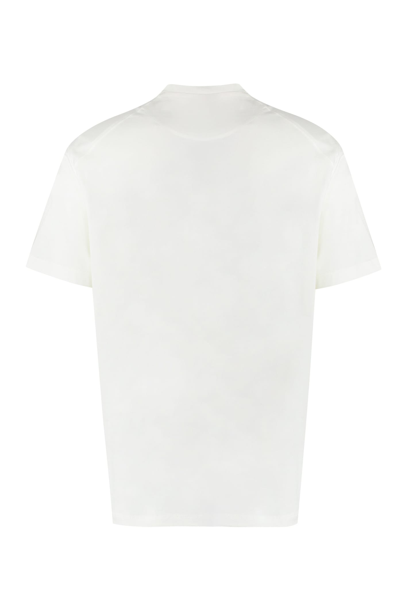 Shop Y-3 Logo Cotton T-shirt In Panna