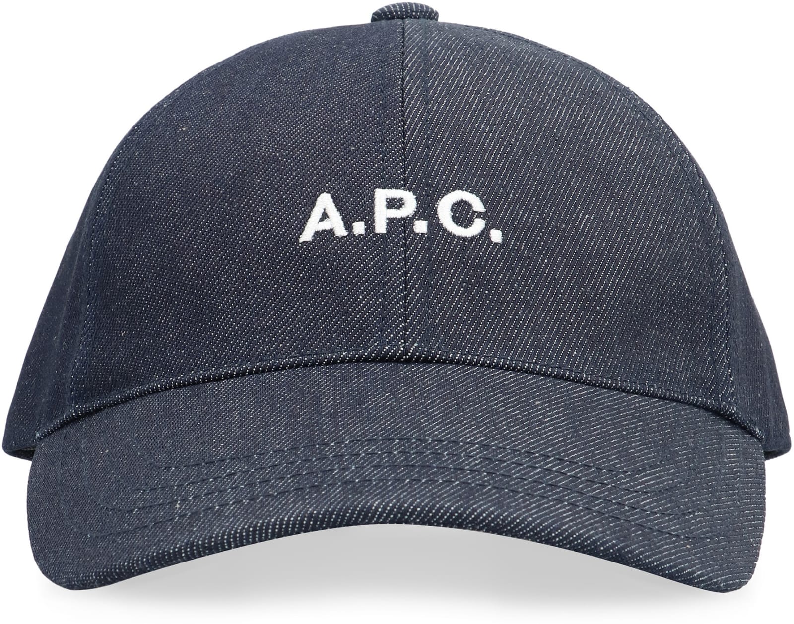 Shop Apc Logo Baseball Cap In Blue