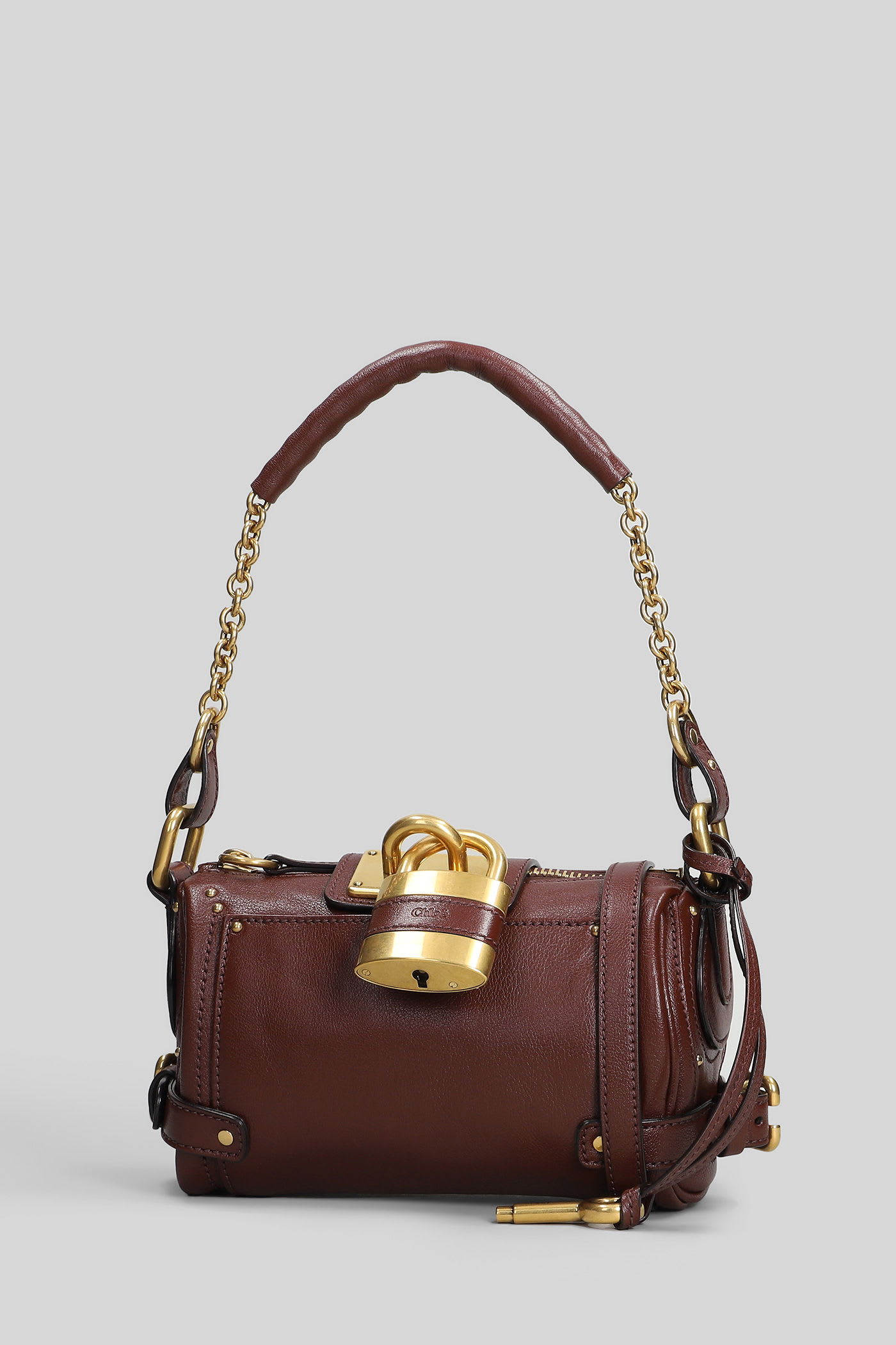 Chloé Crafty Brown Small Paddington Chain Bag In Brown
