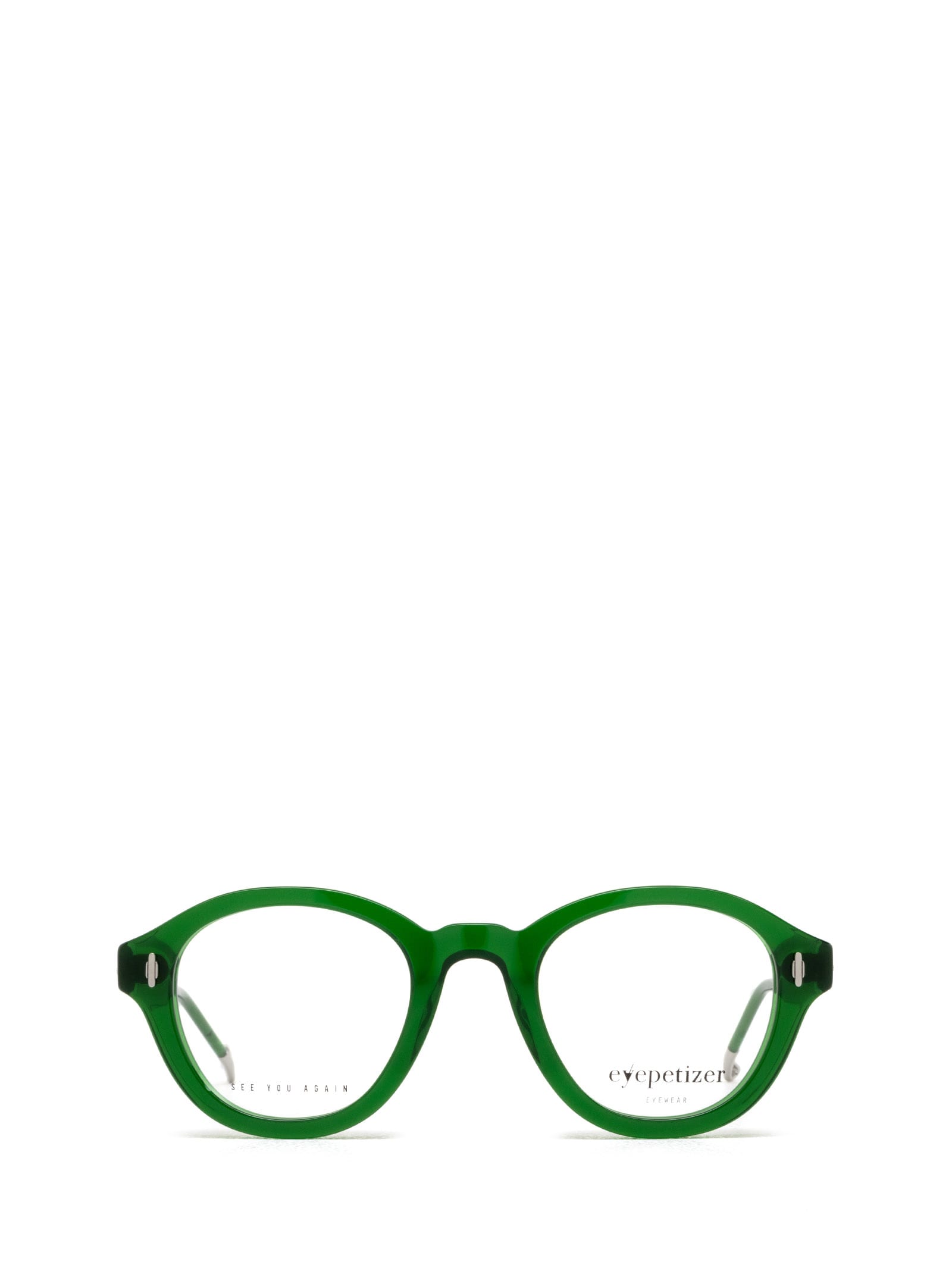 Shop Eyepetizer Federico Transparent Green Glasses