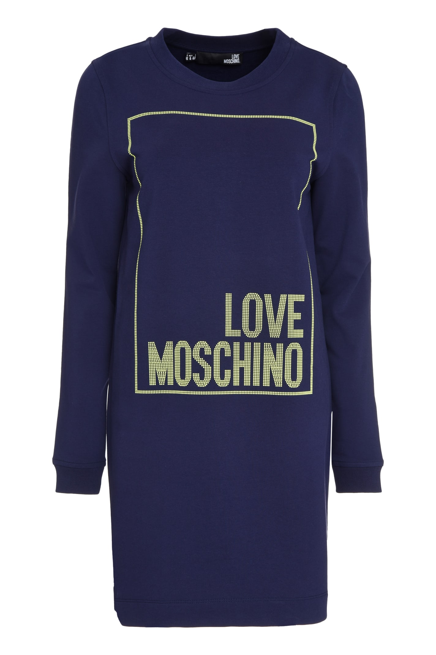 Love Moschino Logo Print Cotton Sweatdress