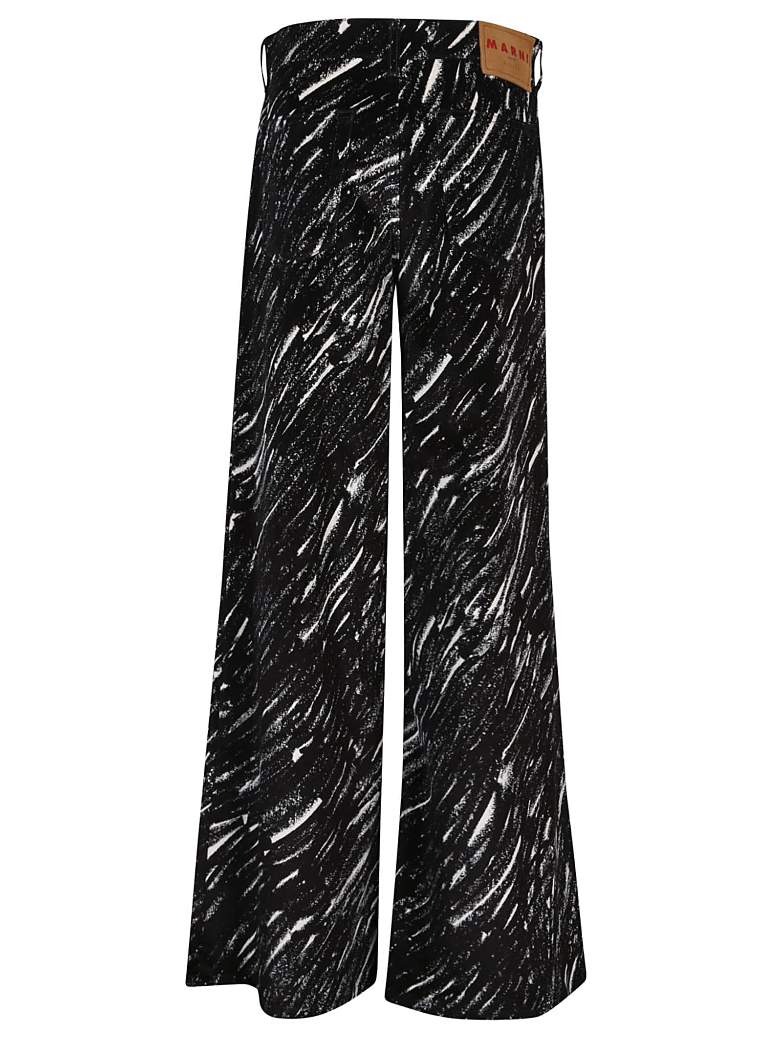 Shop Marni Wide Leg Pant In Black