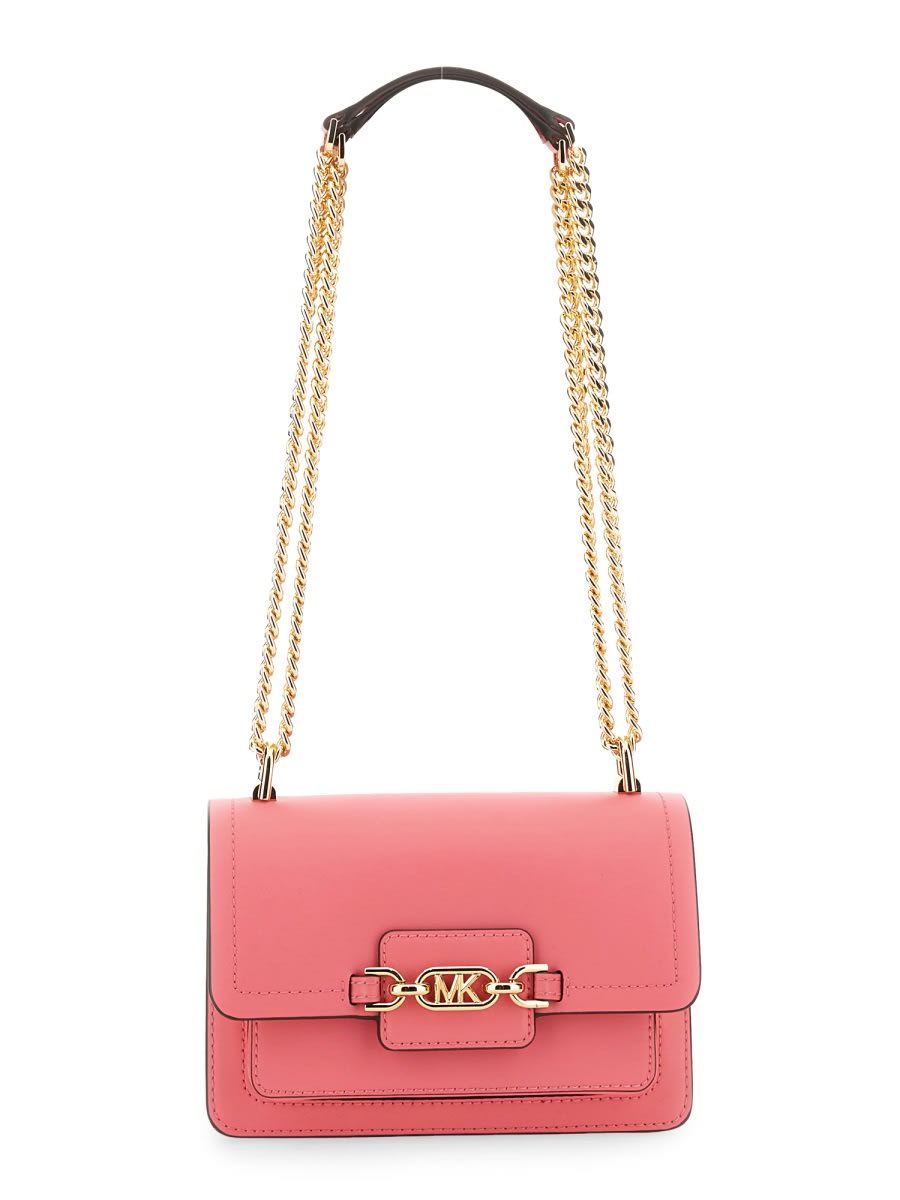 Michael Kors Extra-small Heather Shoulder Bag In Pink