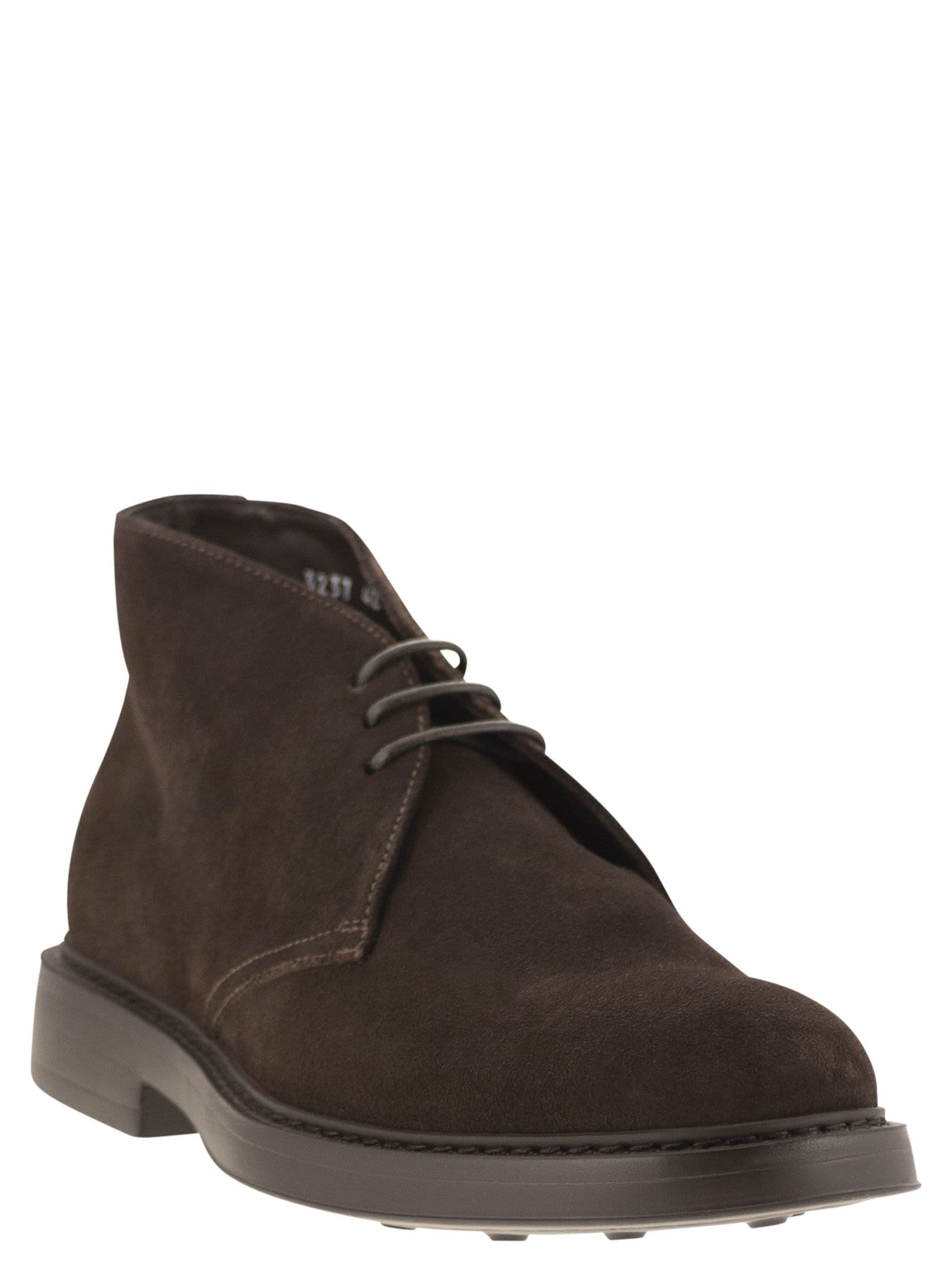 Shop Doucal's Suede Ankle Boots In Brown