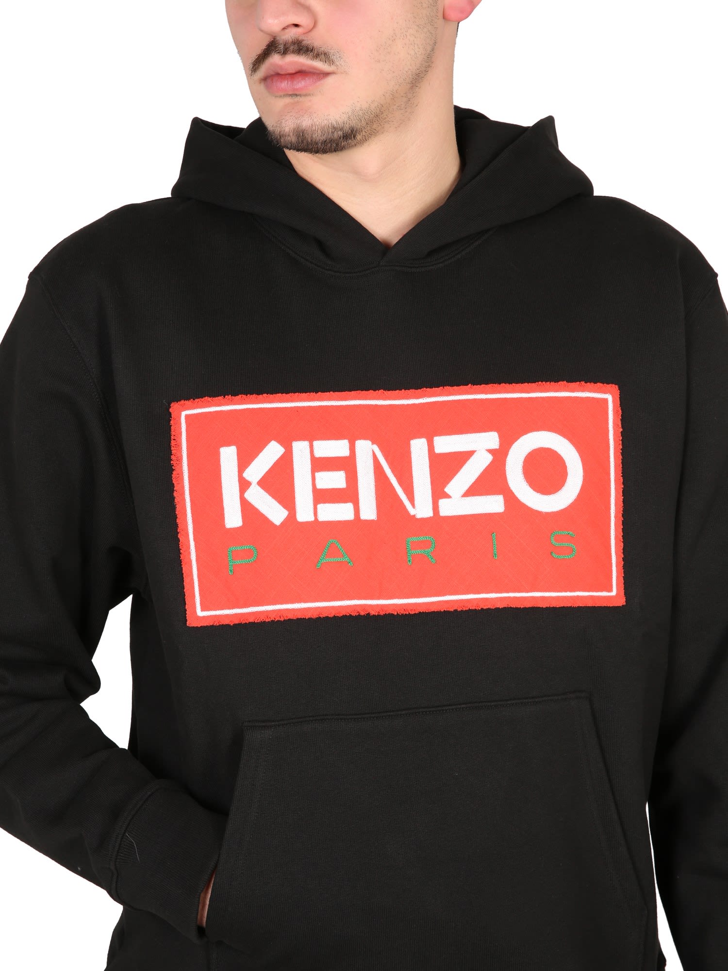 Shop Kenzo Hoodie In Nero