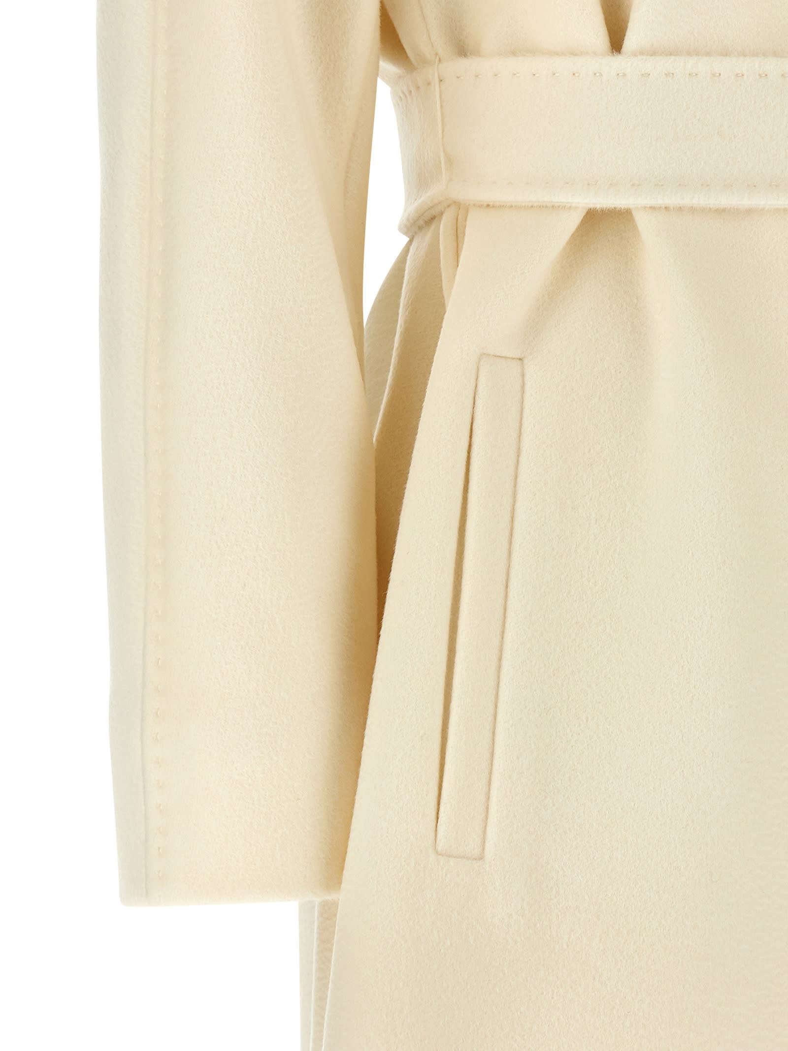 Max Mara Dravenna Coat In White