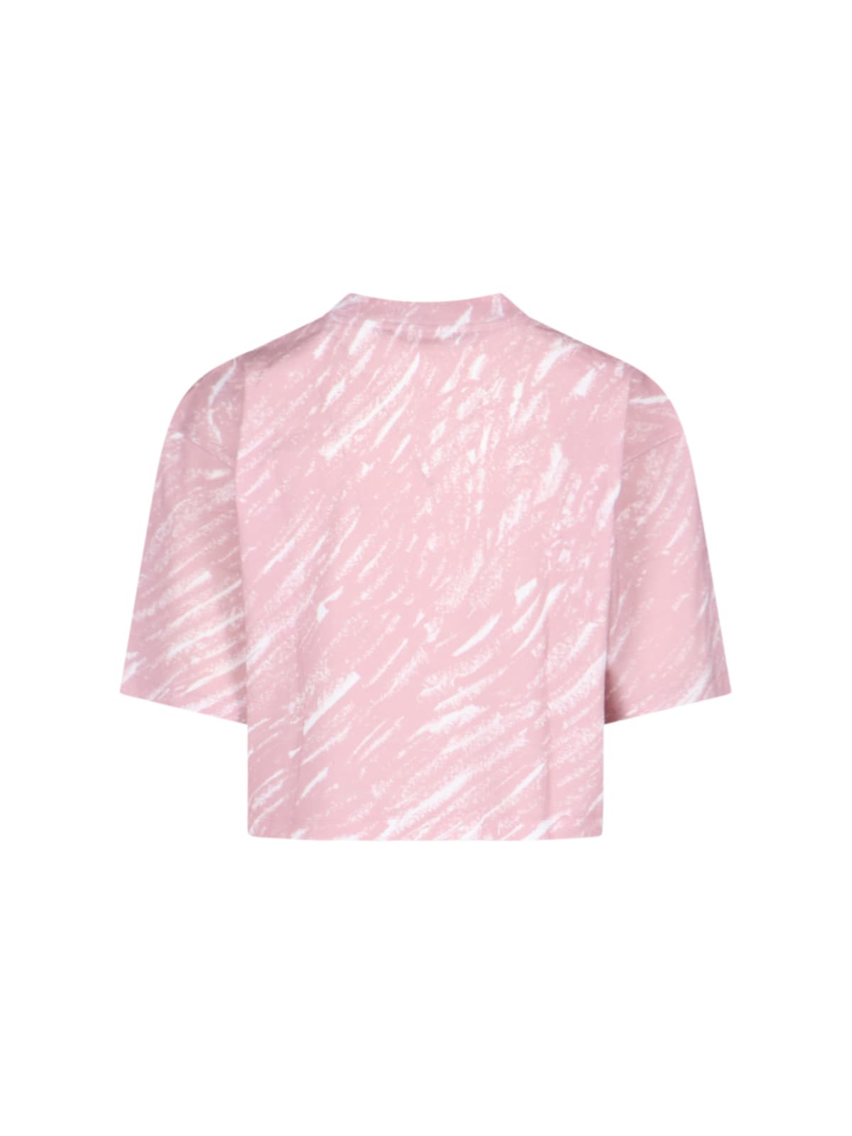 Shop Marni Logo Crop T-shirt In Pink