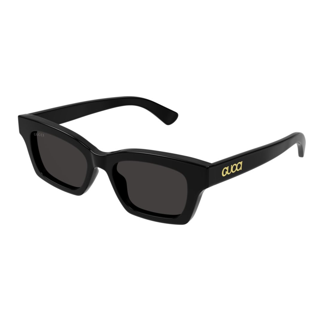 Gucci Logo Rectangular Cat-eye Sunglasses In Black