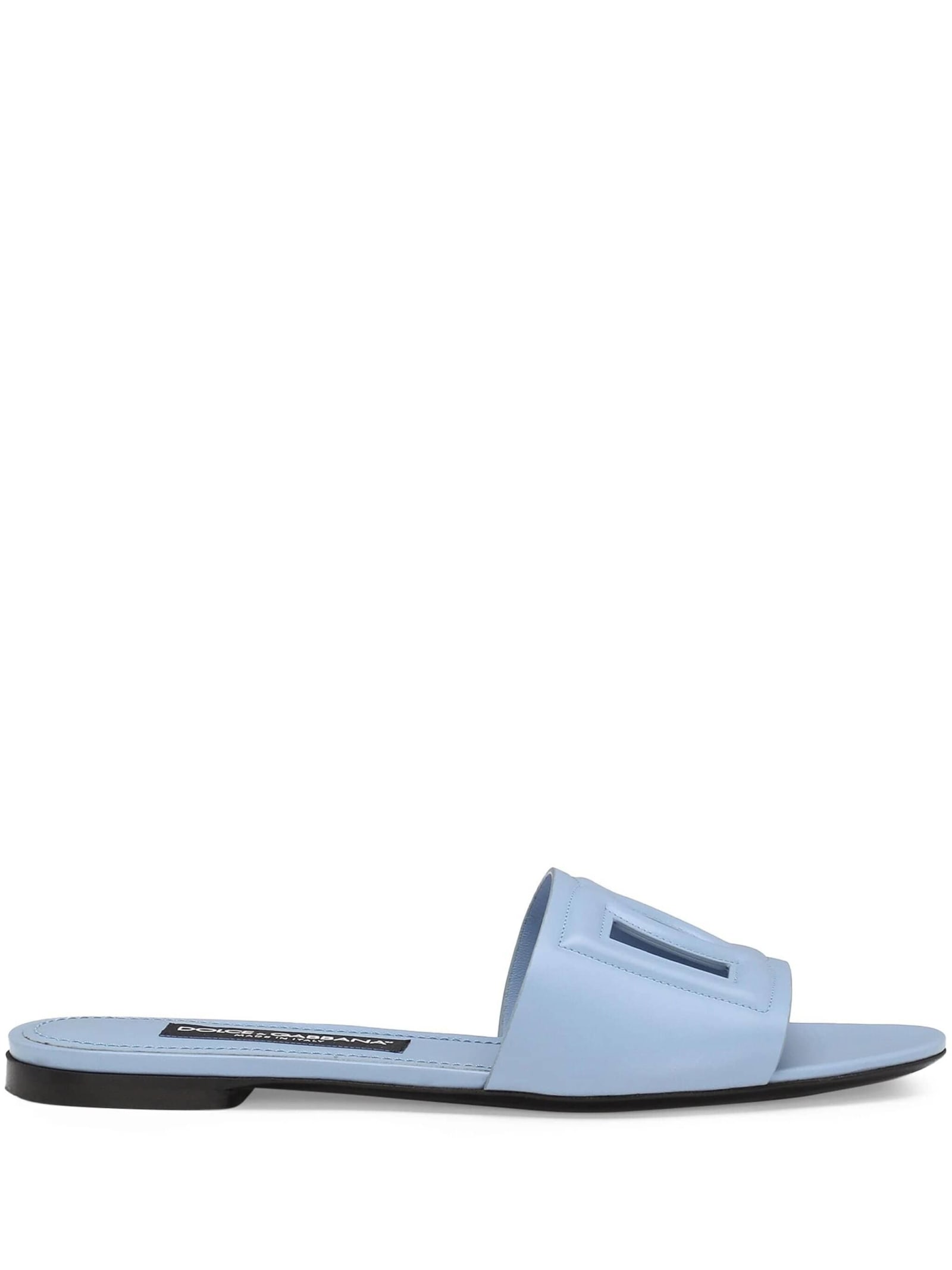 Shop Dolce & Gabbana Ciabatta Flat In Vitello In Carta Da Zucchero