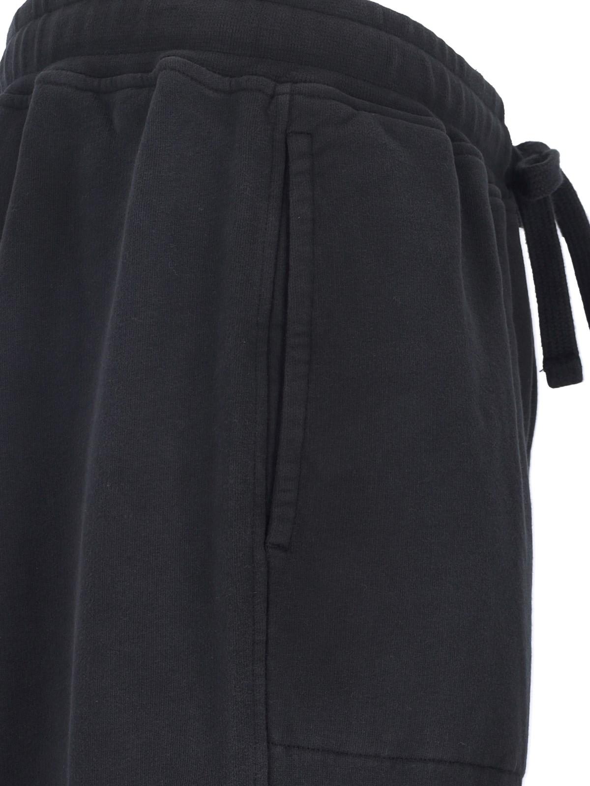 Shop Stone Island Cargo Track Pants In Nero