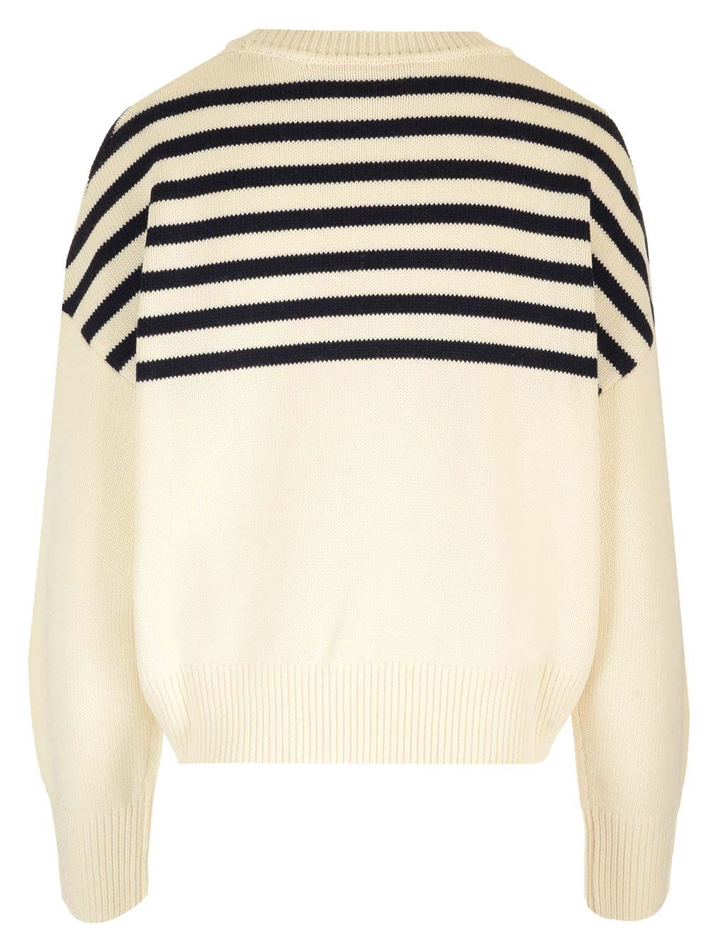 Shop Givenchy Boxy Fit Cotton Sweater In White