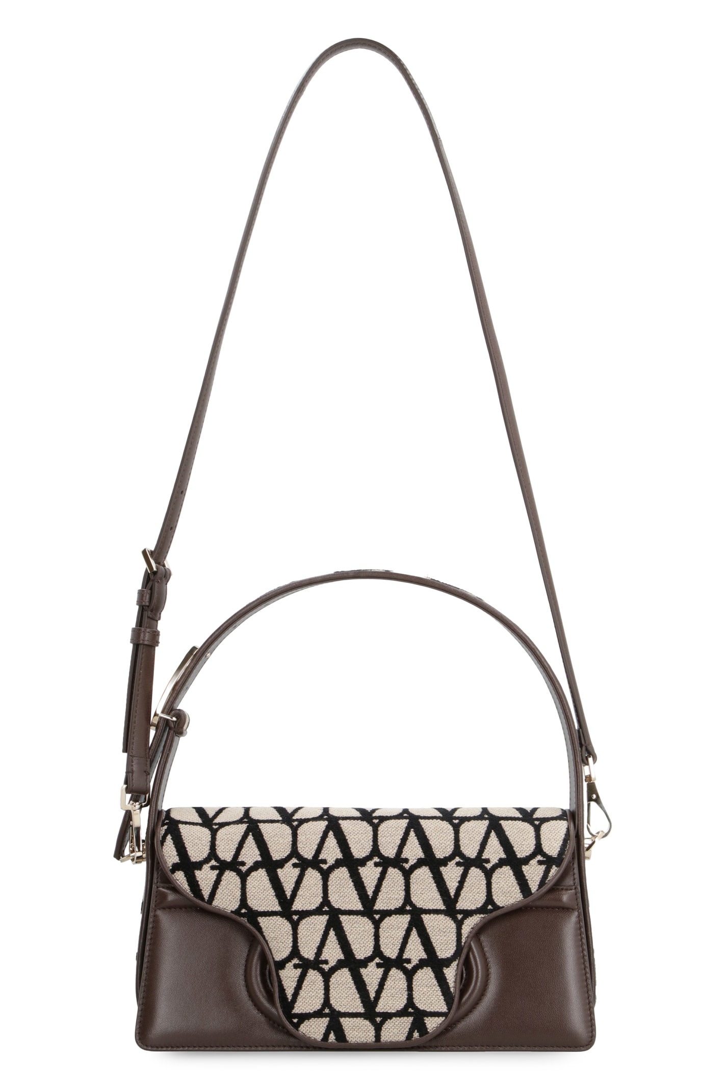 Shop Valentino Garavani - Le Grand Deuxième Shoulder Bag In Beige