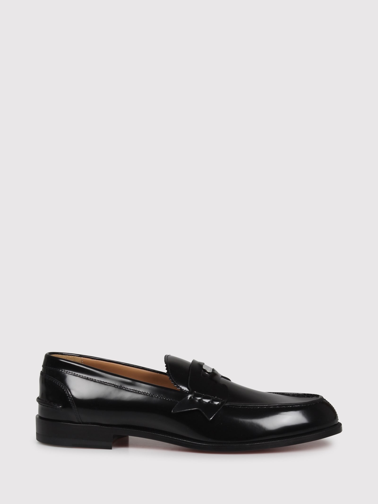 Shop Christian Louboutin Penny Flat Loafers In Black