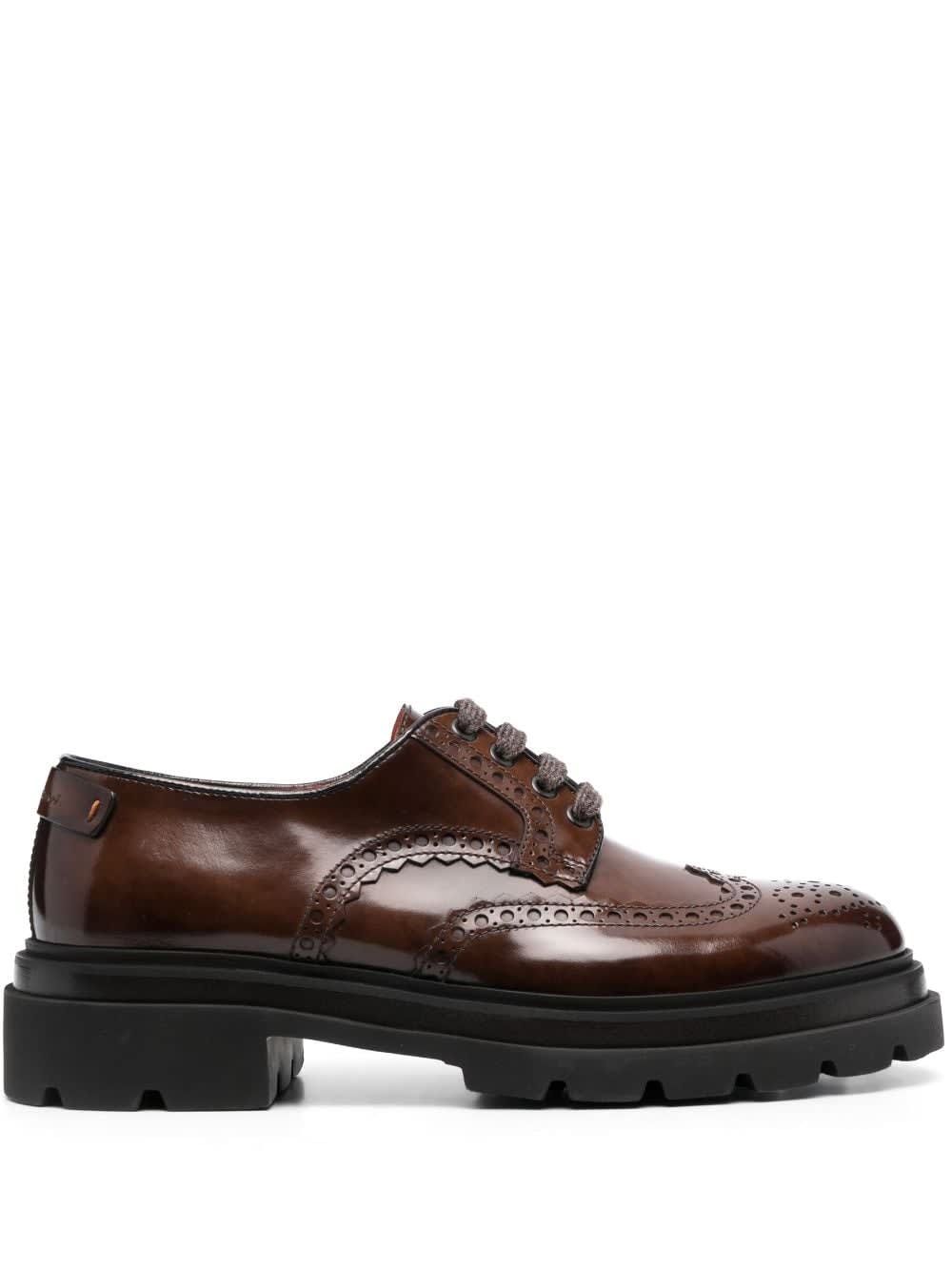 SANTONI BIENNIUM LACE UP SHOES