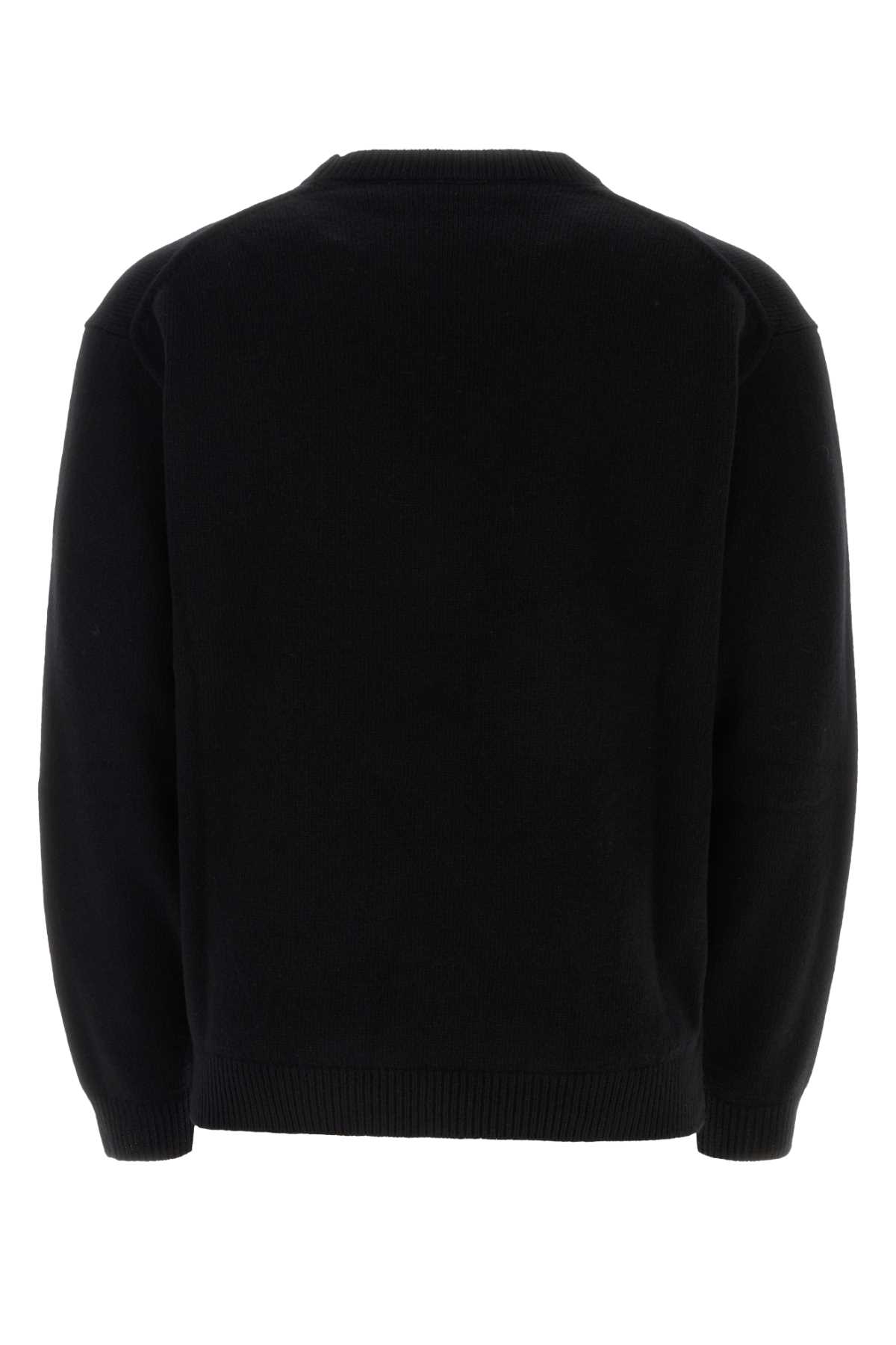 Kenzo Black Wool Oversize Sweater In 99j