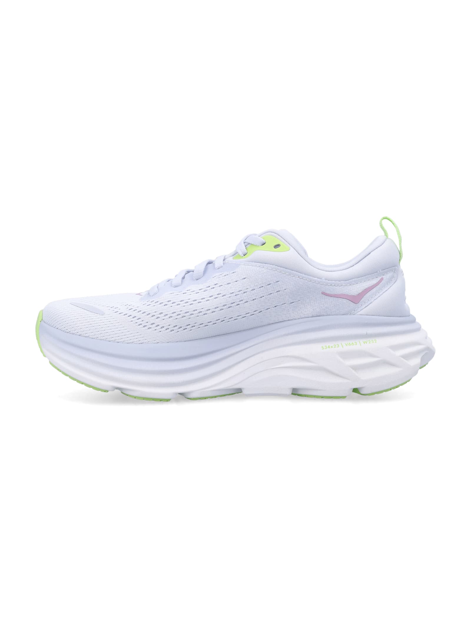 Hoka Womens  Bondi 8 Mixed-material Trainers In Sea Ice / Pink Twilight
