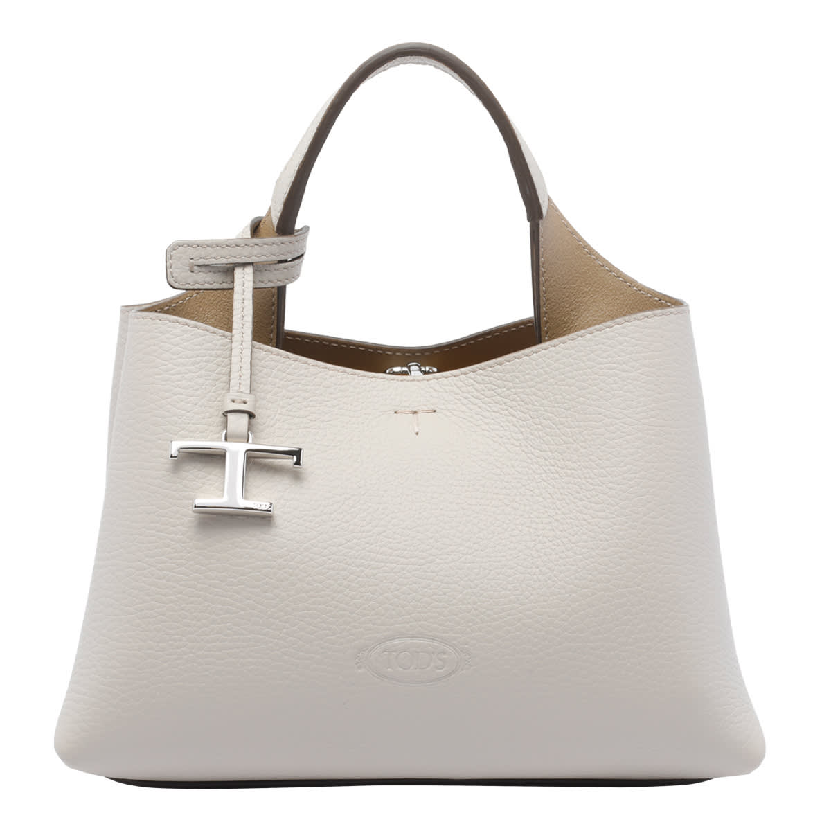 Tod's Micro Leather Handbag In Gray