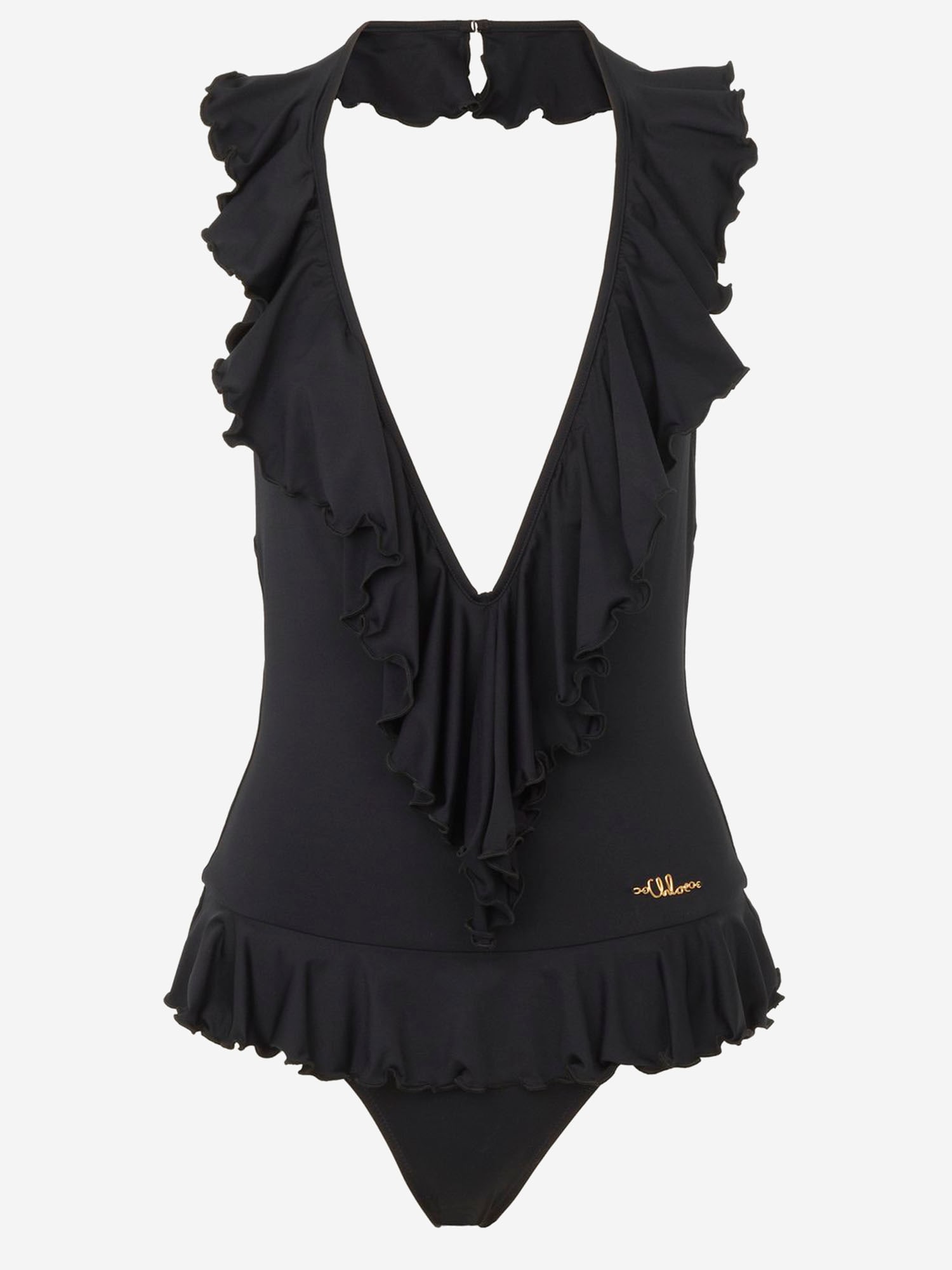 Chloé Swimsuit With V-neck And Ruffle