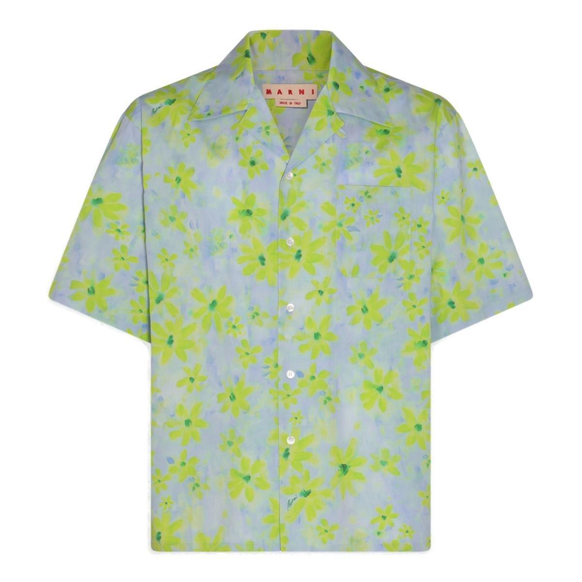 Shop Marni Floral Print Short Sleeved Shirt In Multicolour