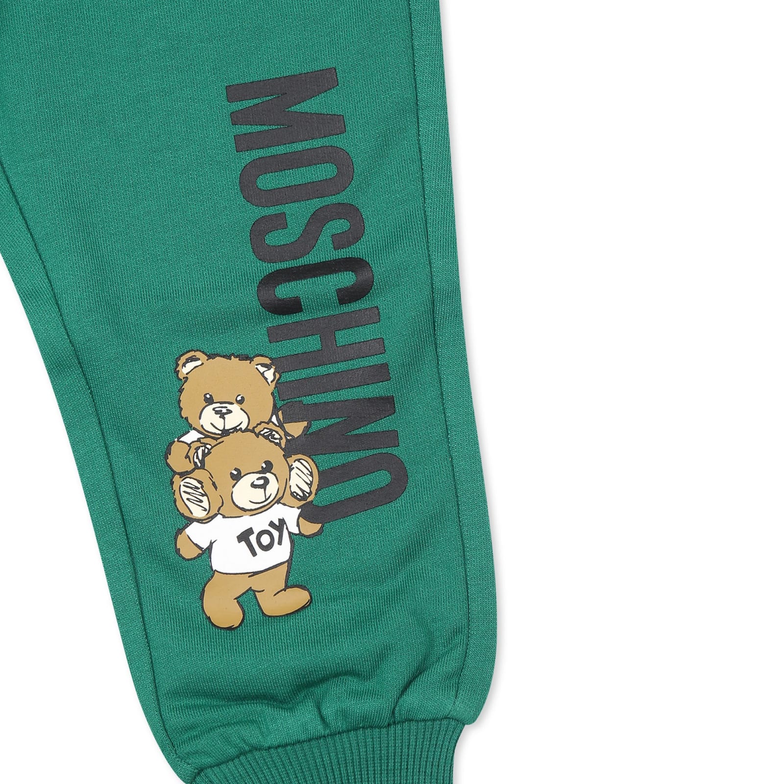 Shop Moschino Green Suit For Babykids With Teddy Bears