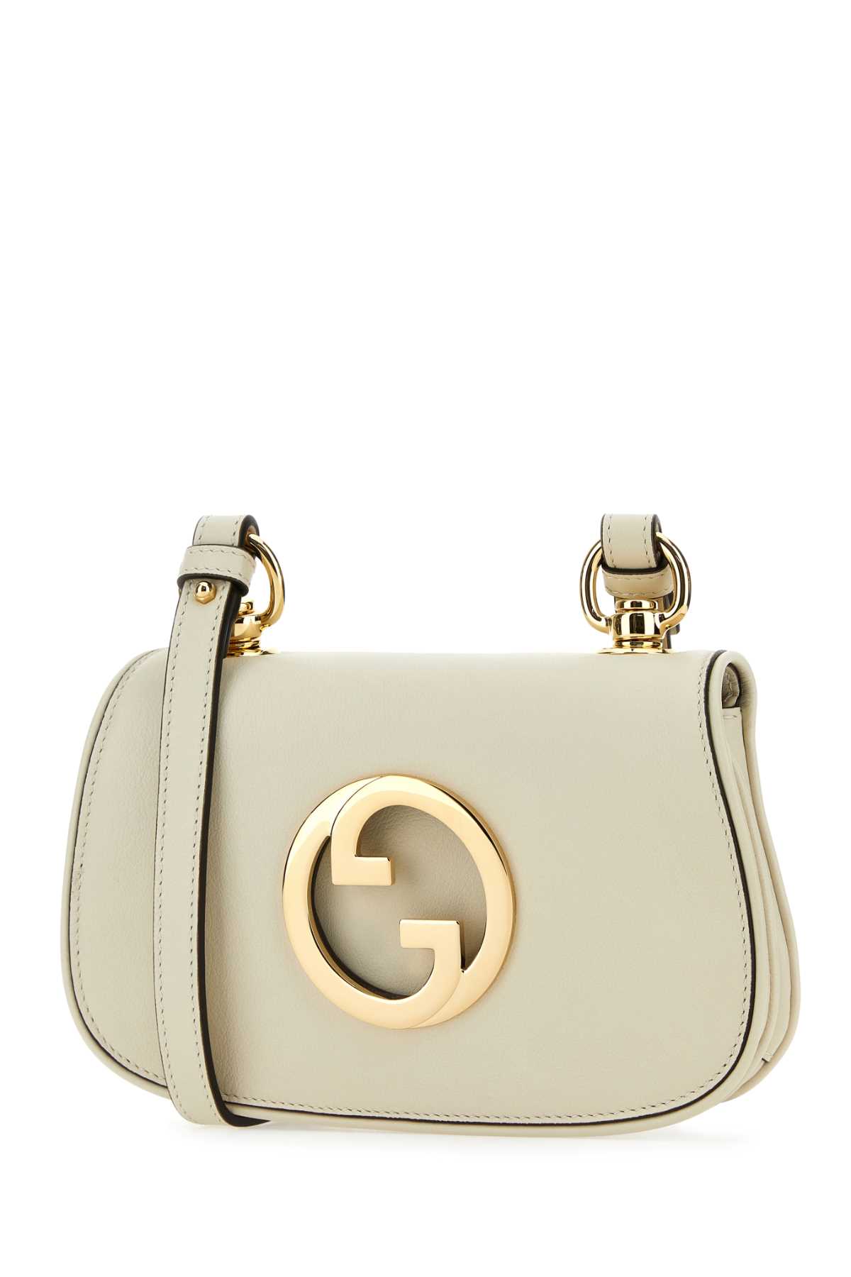 Shop Gucci Ivory Leather  Blondie Crossbody Bag In Mysticwhite