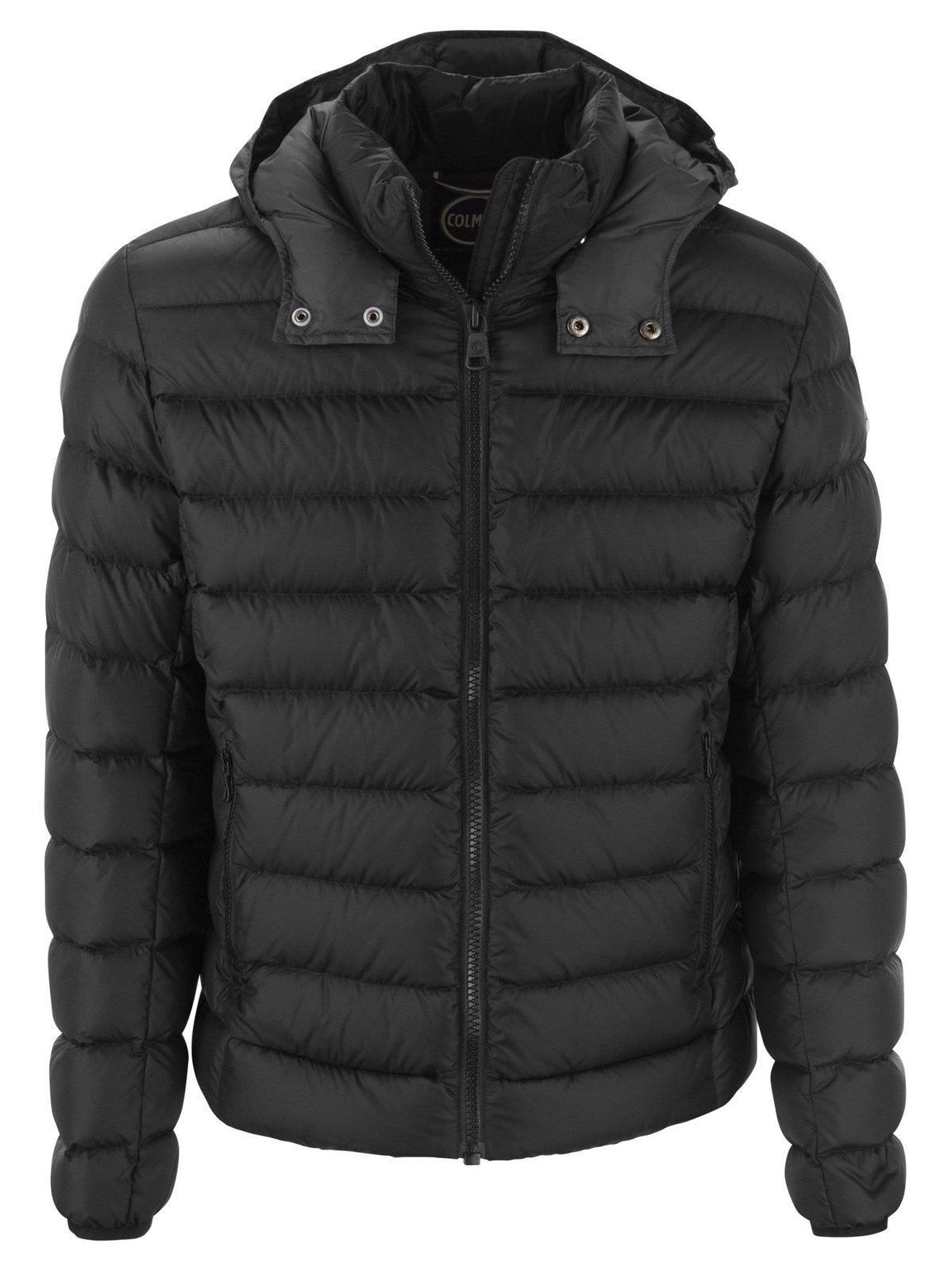 Long-sleeved Quilted Zipped Hooded Jacket