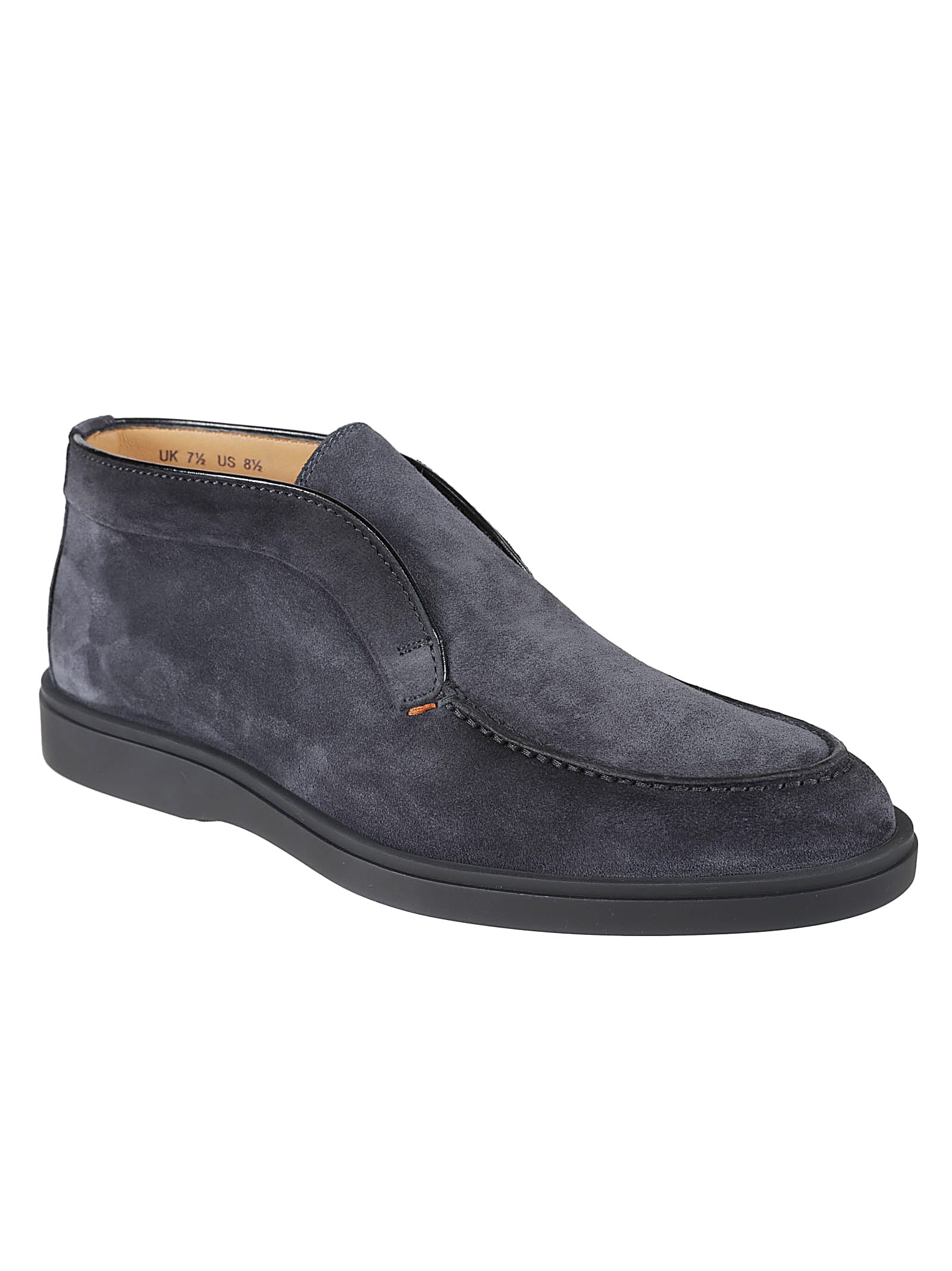 Shop Santoni Boneless Slip-on Ankle Boots In Blue