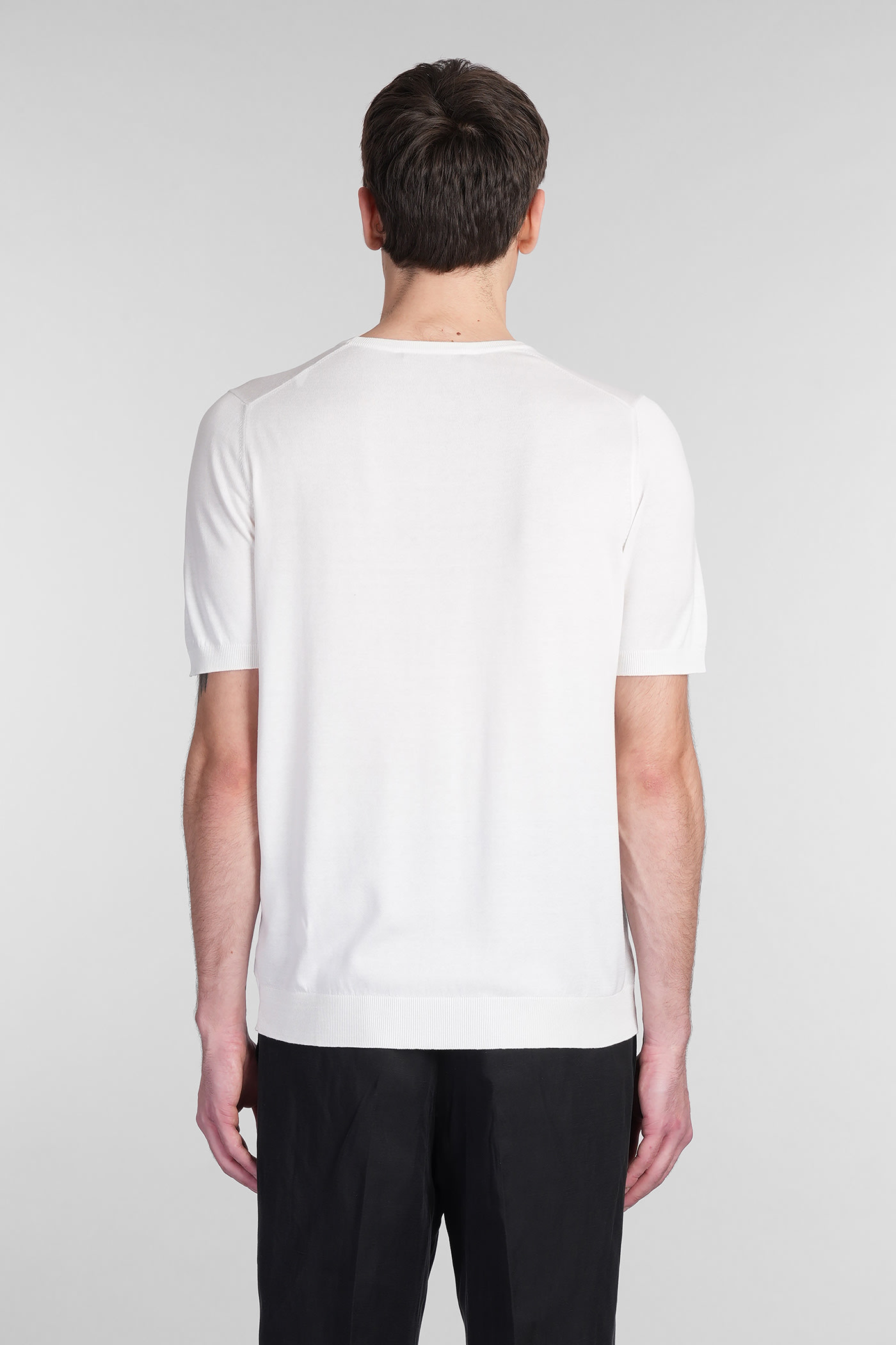 Shop Tagliatore Josh T-shirt In White Silk