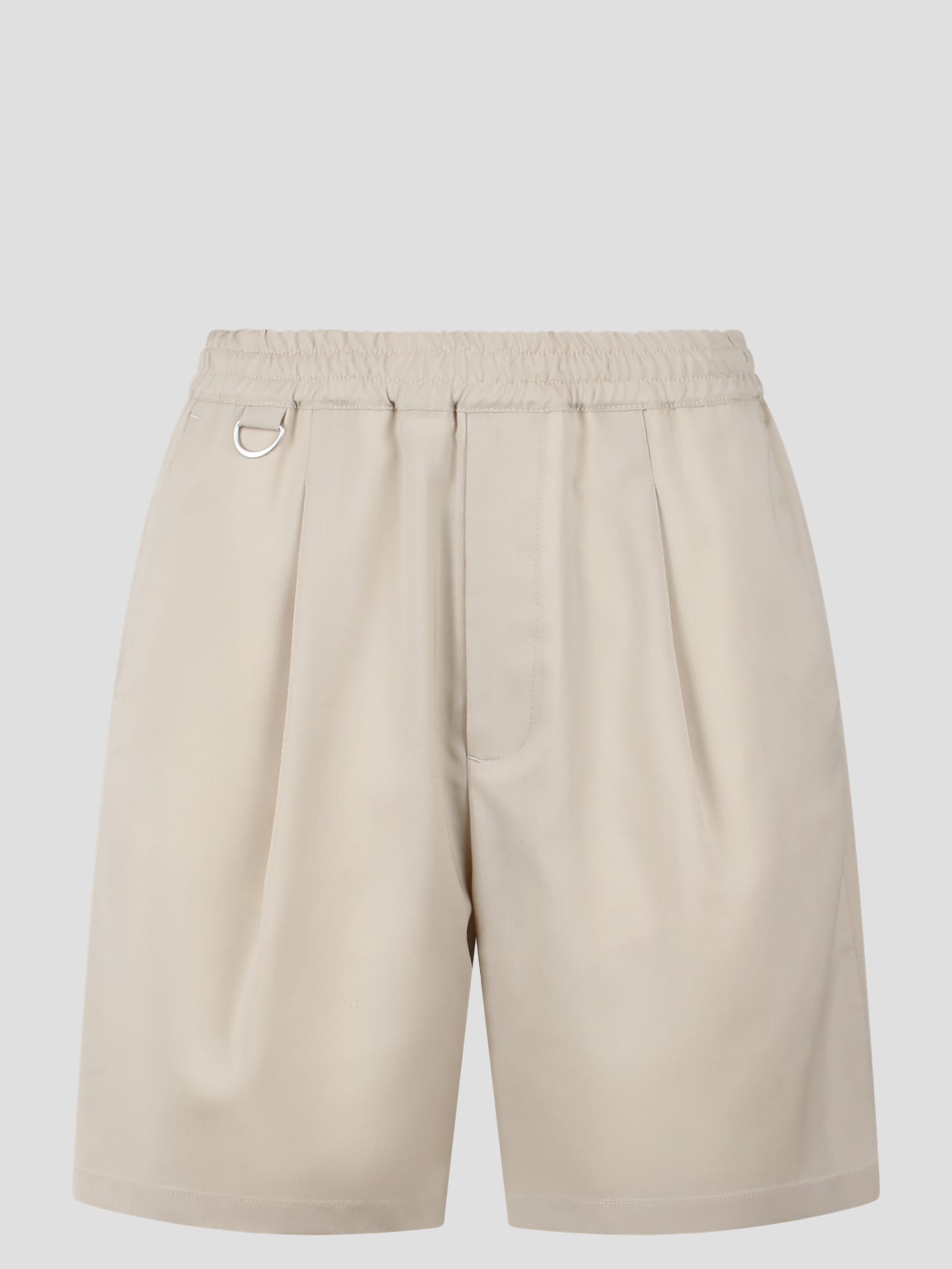 Shop Low Brand Tropical Wool Shorts In Nude & Neutrals