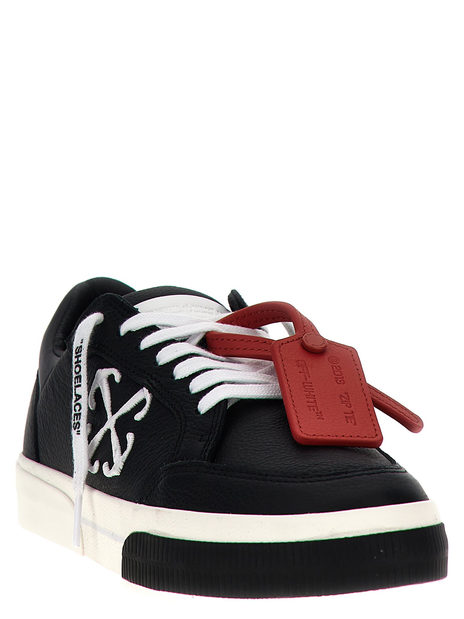 Shop Off-white New Low Vulcanized Sneakers In White/black