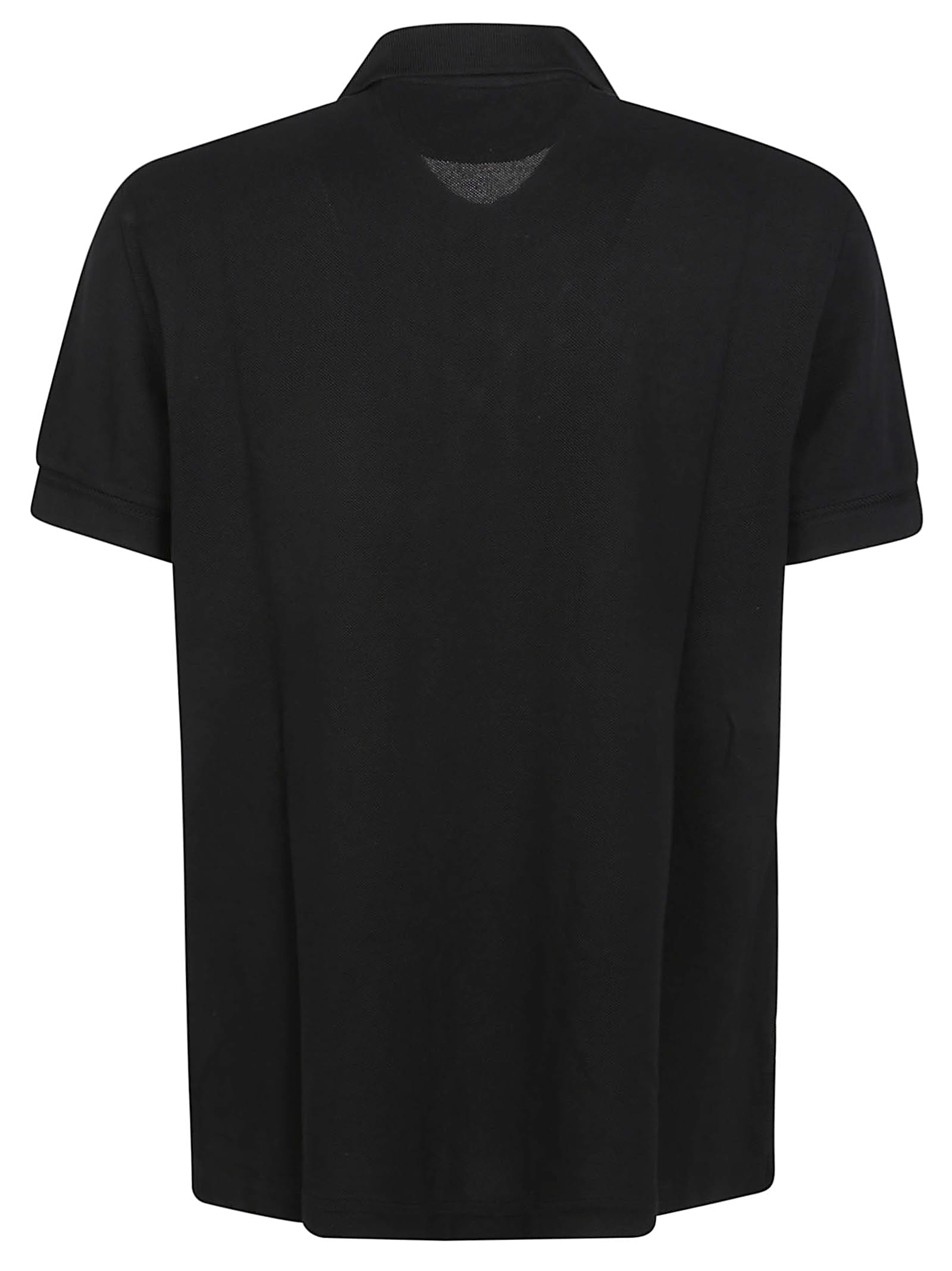 Tom Ford Polo Shirt With Ribbed Cuffs And Short Sleeves In Black