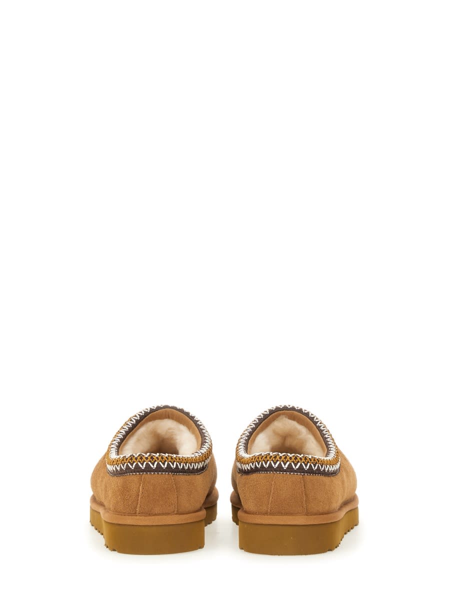 Ugg Slip-on Clog In Soft Suede With Sheepskin Lining In Brown