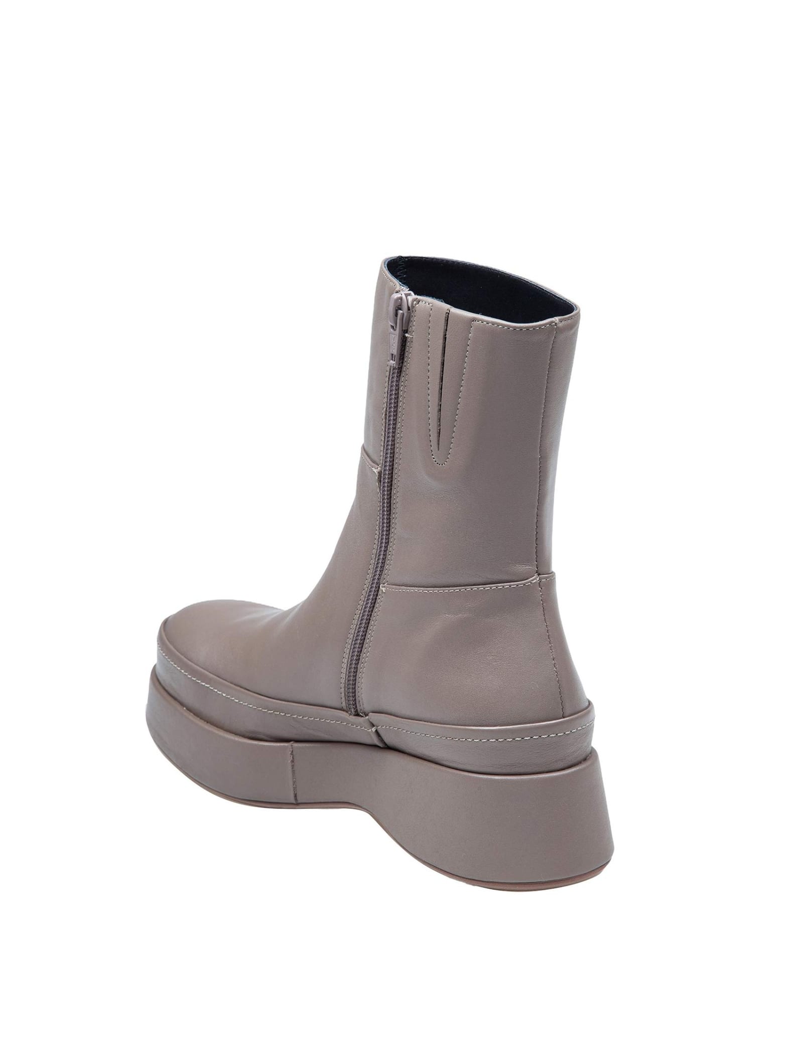 Shop Paloma Barceló Danube Ankle Boot In Taupe Leather