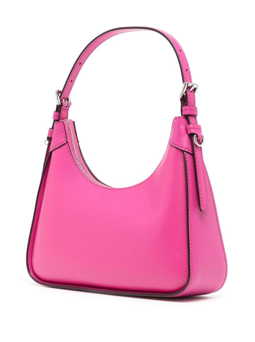 Shop Michael Michael Kors Fuchsia Pink Wilma Shoulder Bag In Leather Woman