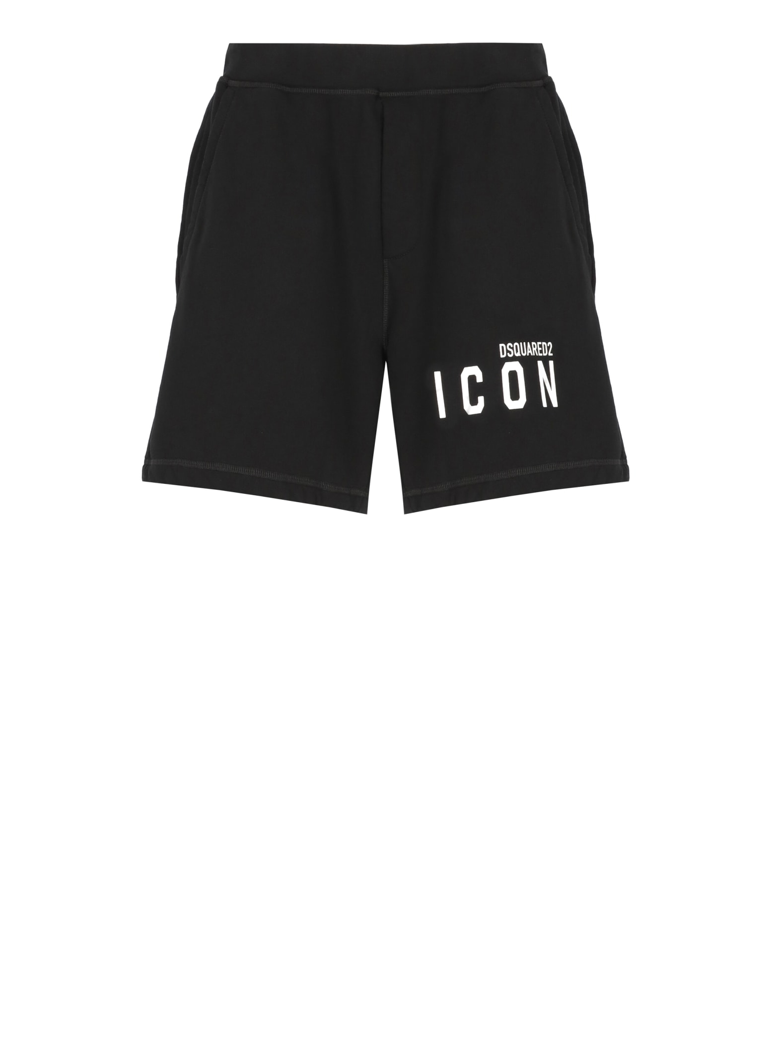 Shop Dsquared2 Icon Bermuda Shorts In Black