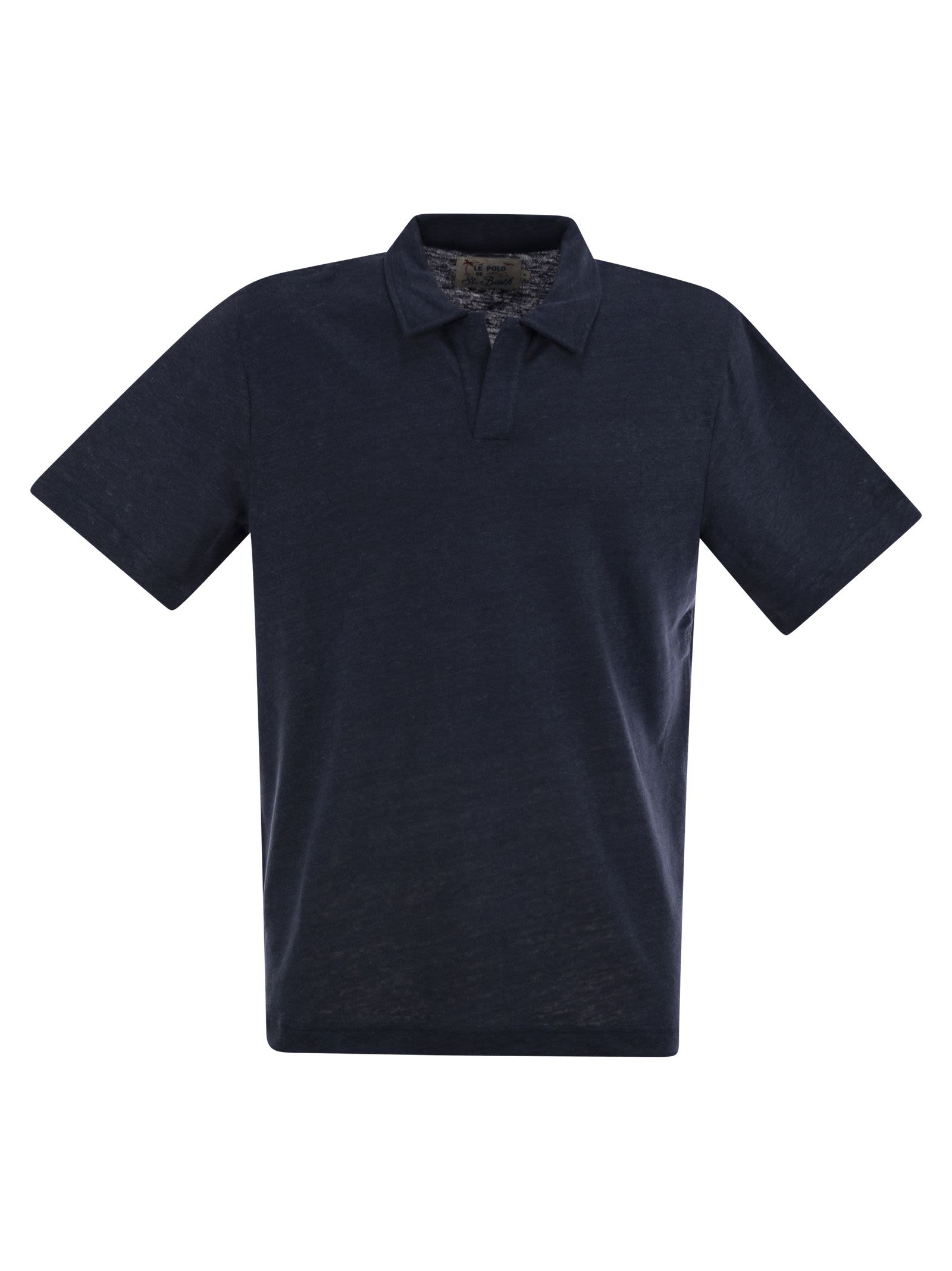 Mc2 Saint Barth Classic V-neck Polo Shirt With Short Sleeves