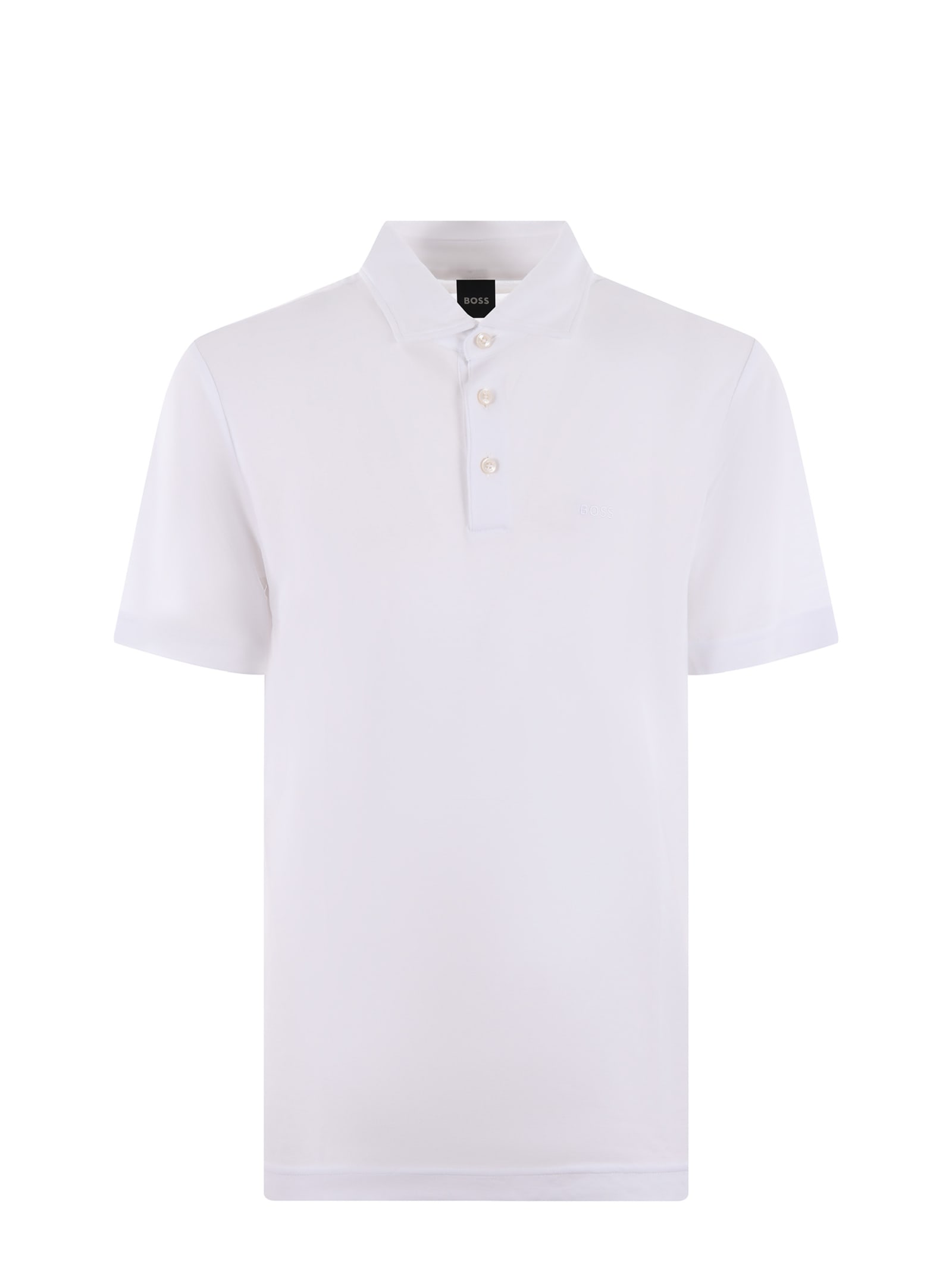 Shop Hugo Boss Boss Polo Shirt In Bianco