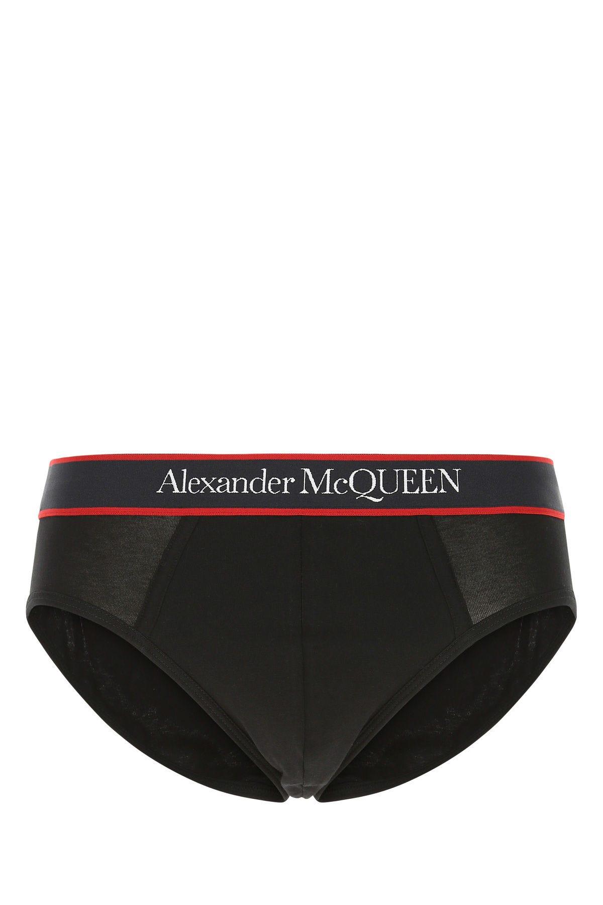 Alexander McQueen Black Stretch Cotton Slip