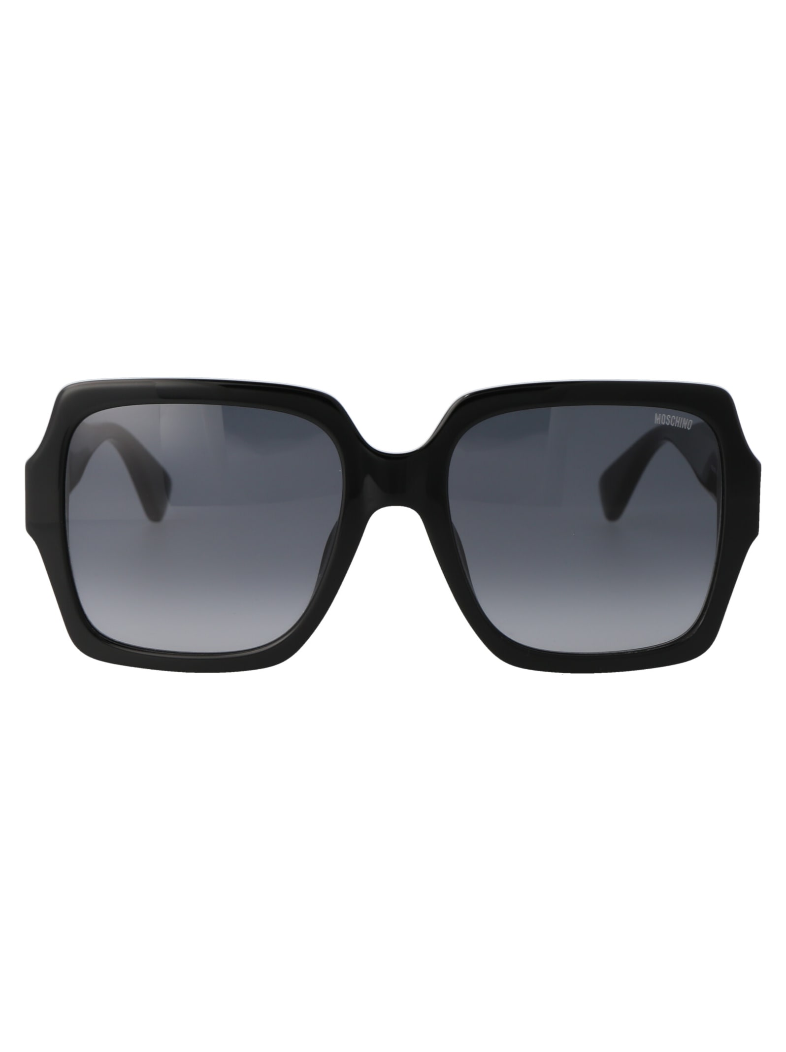 Moschino Eyewear Tinted Oversize-frame Sunglasses In 8079o Black