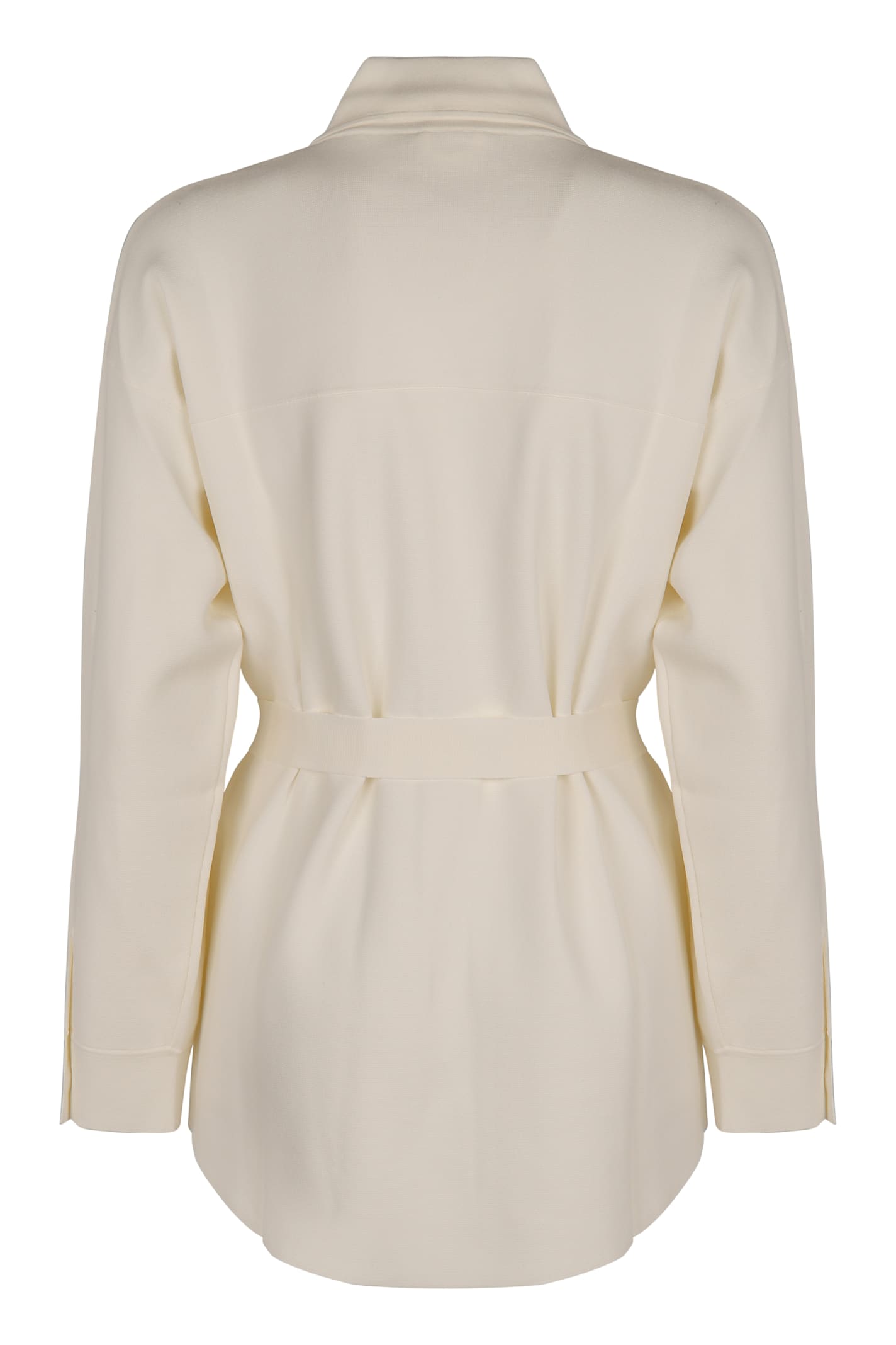 P.a.r.o.s.h Knit Shirt With Belt In Panna