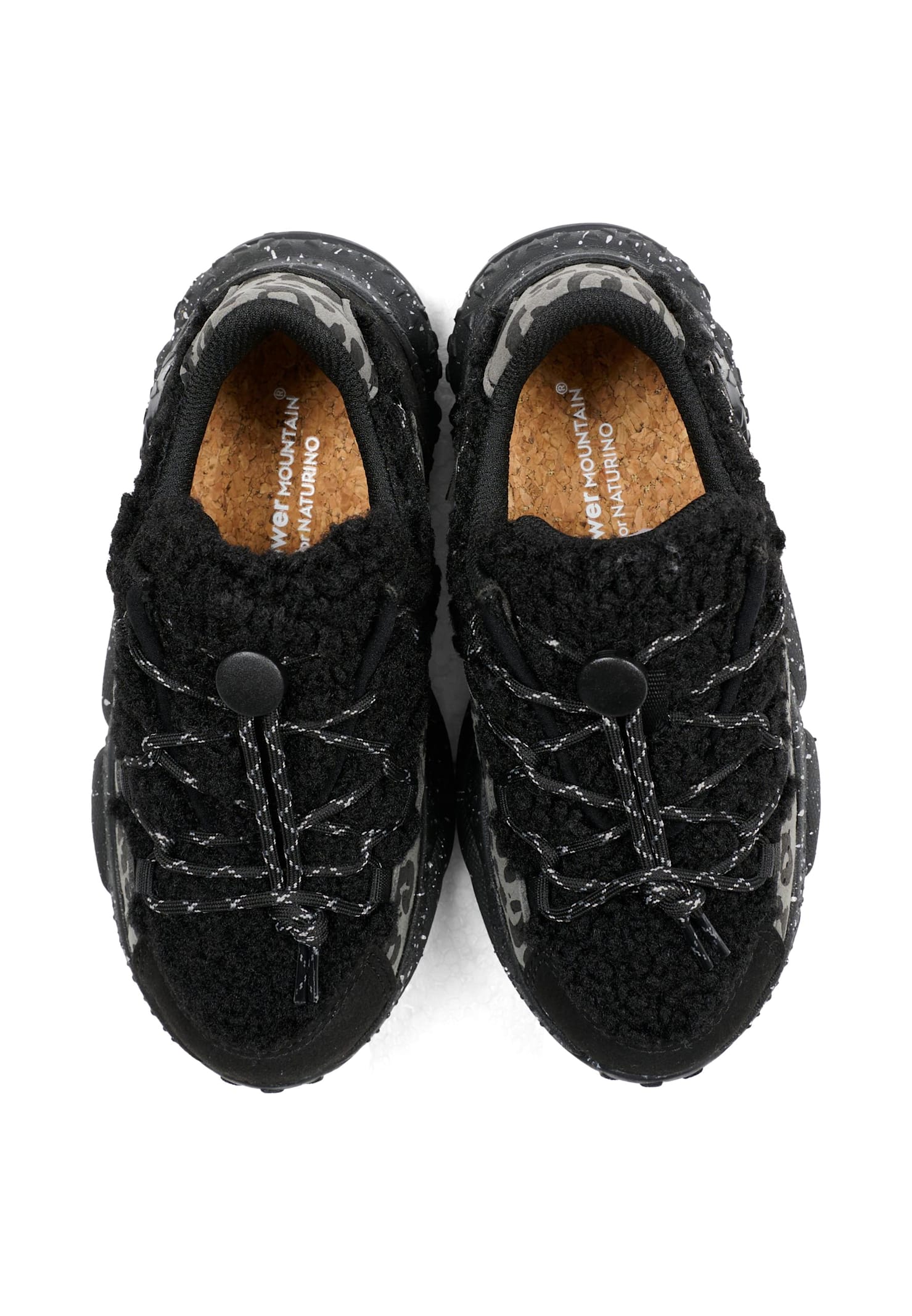 Flower Mountain Black Sneakers For Boy In Multi