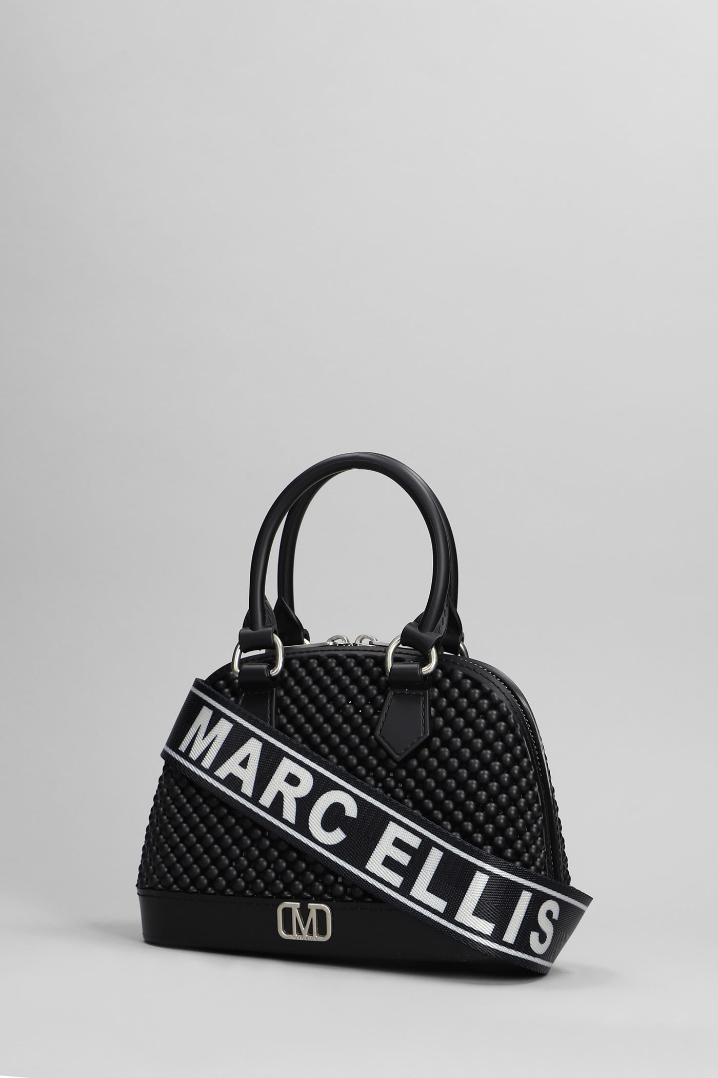 Shop Marc Ellis Flat Xs Ball Shoulder Bag In Black Pvc