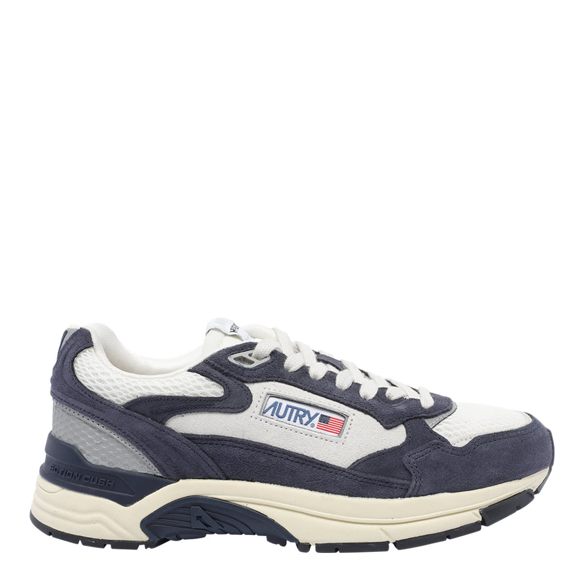 Autry Hyperway Lowsuebic Mesh Spblu Silv Sneakers In Blue