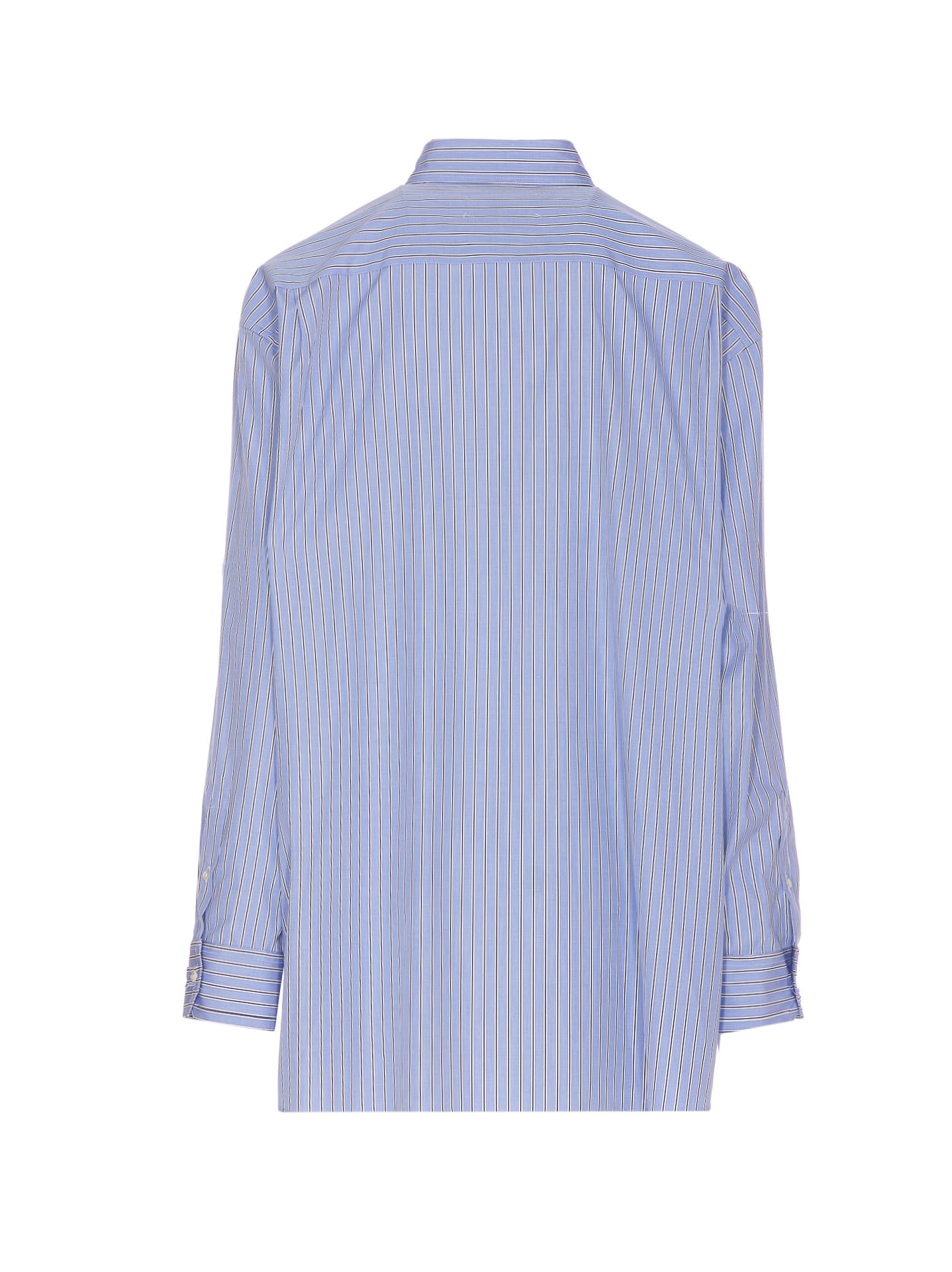 Shop Maison Margiela Striped Shirt In Blue