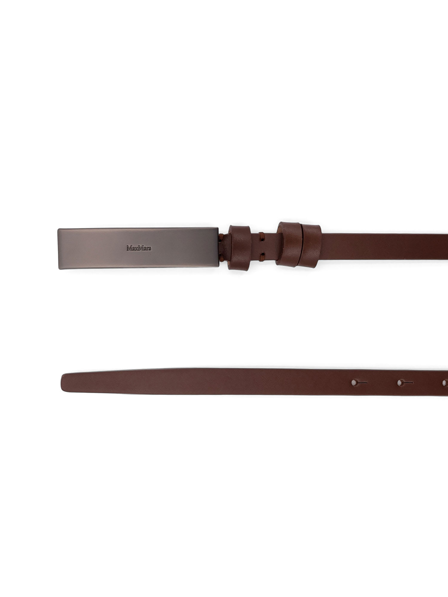 Max Mara New Plate 15 Belt In Brown