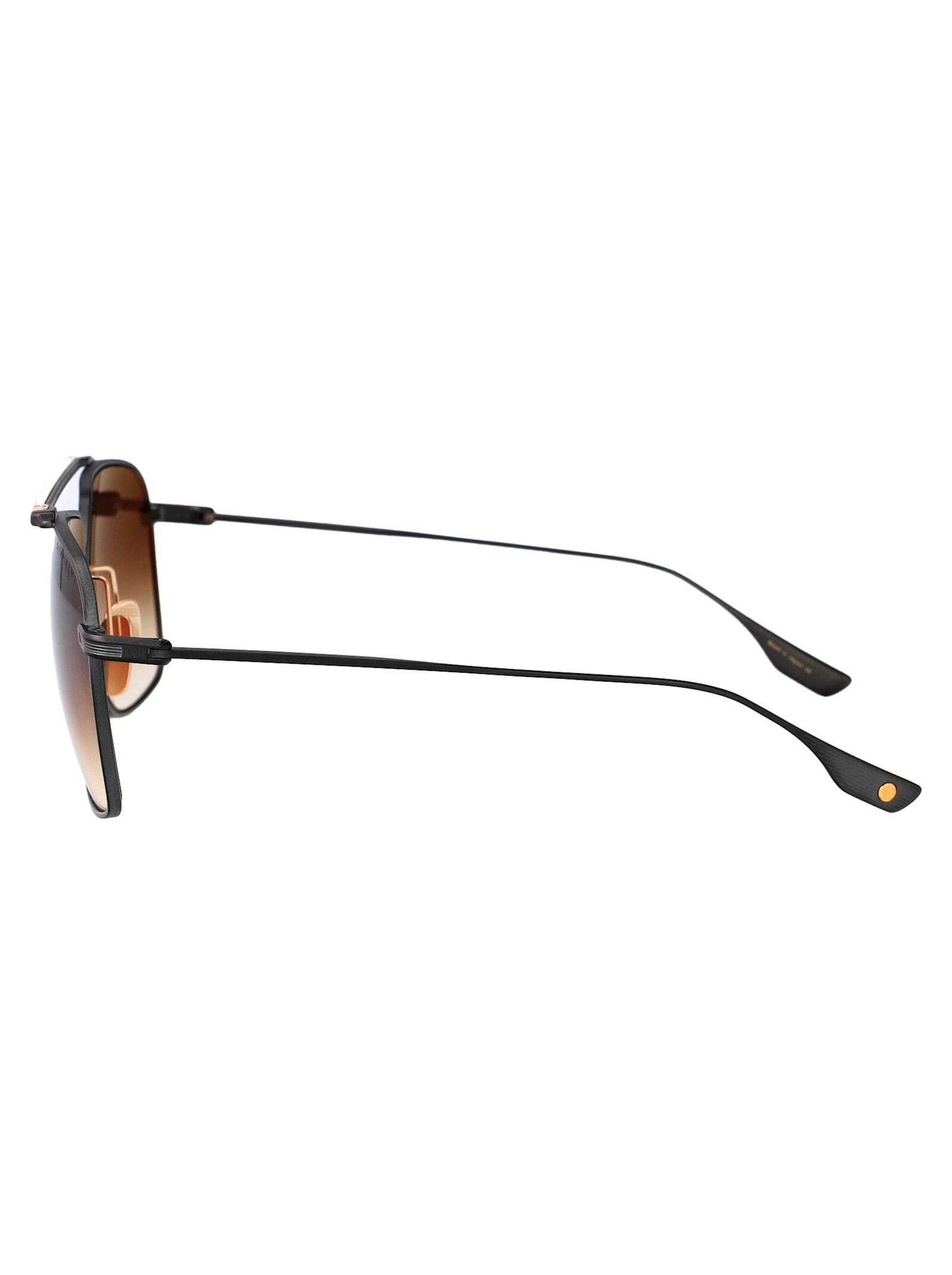 Dita Alkamx Sunglasses In Black Iron - White Gold W/ Dark Brown To Clear Gradient